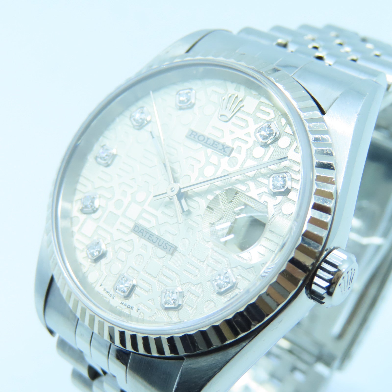 ROLEX Datejust 36mm 18K白金/不锈钢手表自动机芯银色