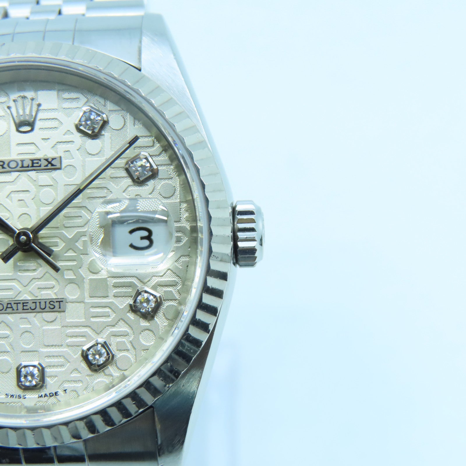 ROLEX Datejust 36mm 18K白金/不锈钢手表自动机芯银色