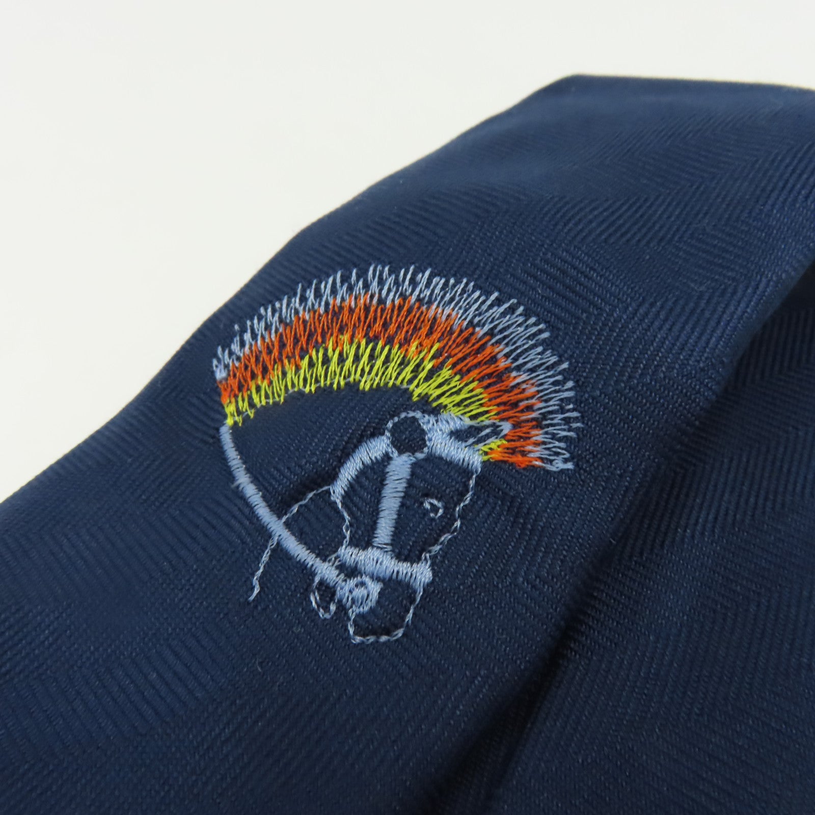 HERMES 絲質Necktie領帶寶藍色