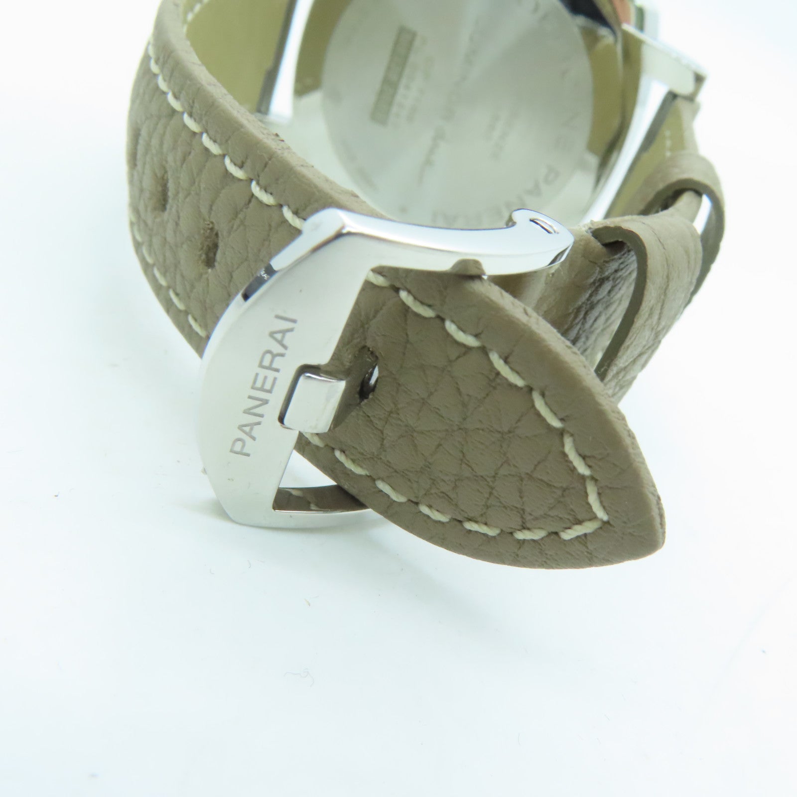 PANERAI Luminor皮革带/不锈钢手表自动机芯米色