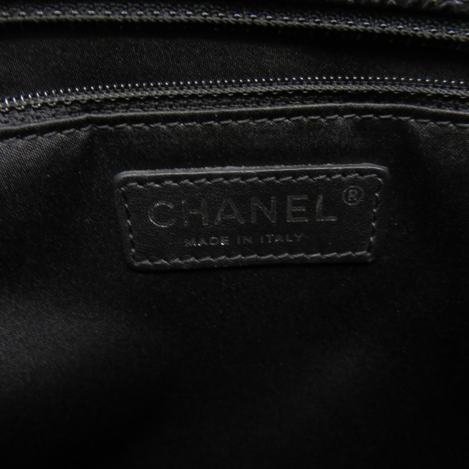 CHANEL 菱格Caviar皮革GST Grand Shopping Tote Bag銀扣鏈帶肩背袋黑色