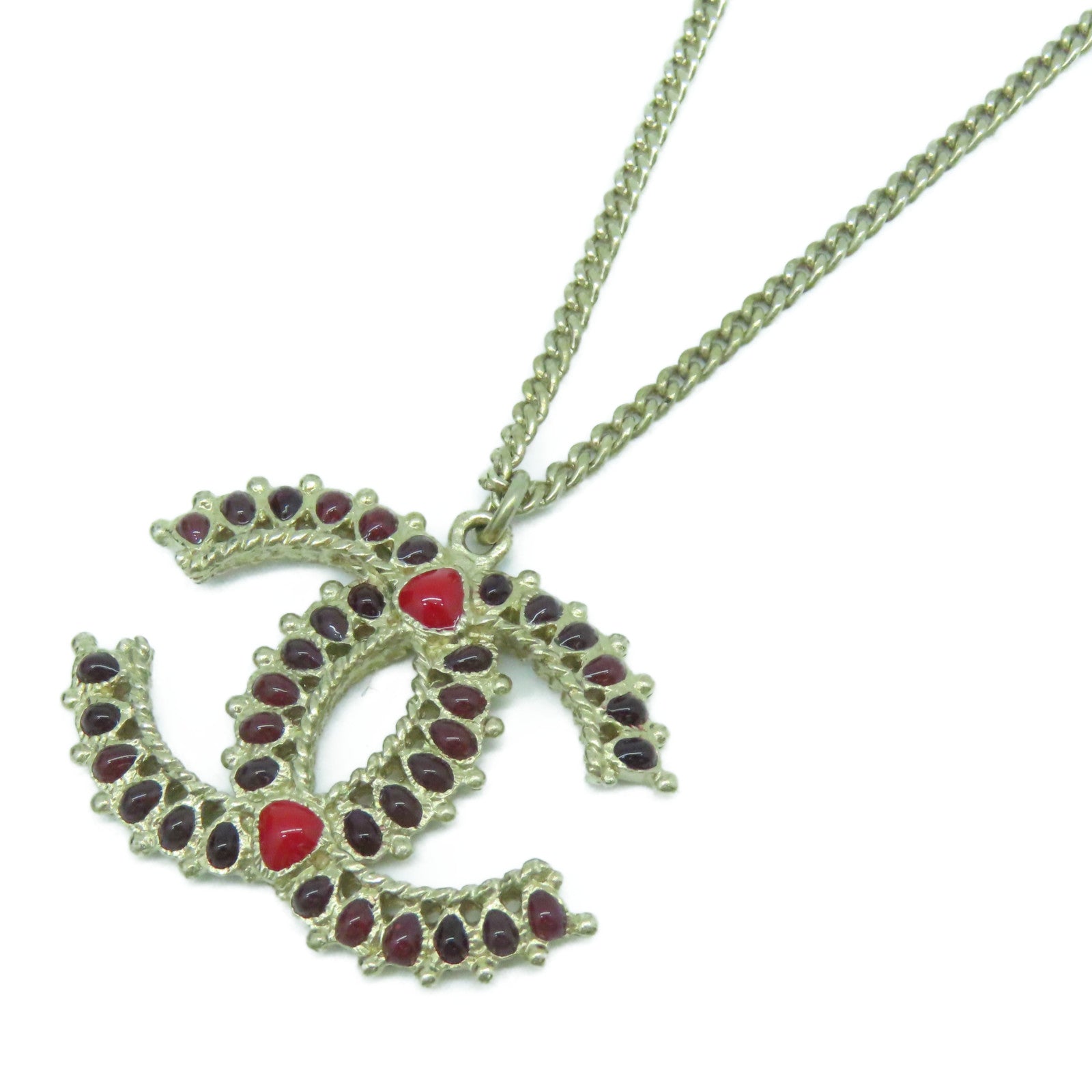 CHANEL 金属Necklace金扣项链金色