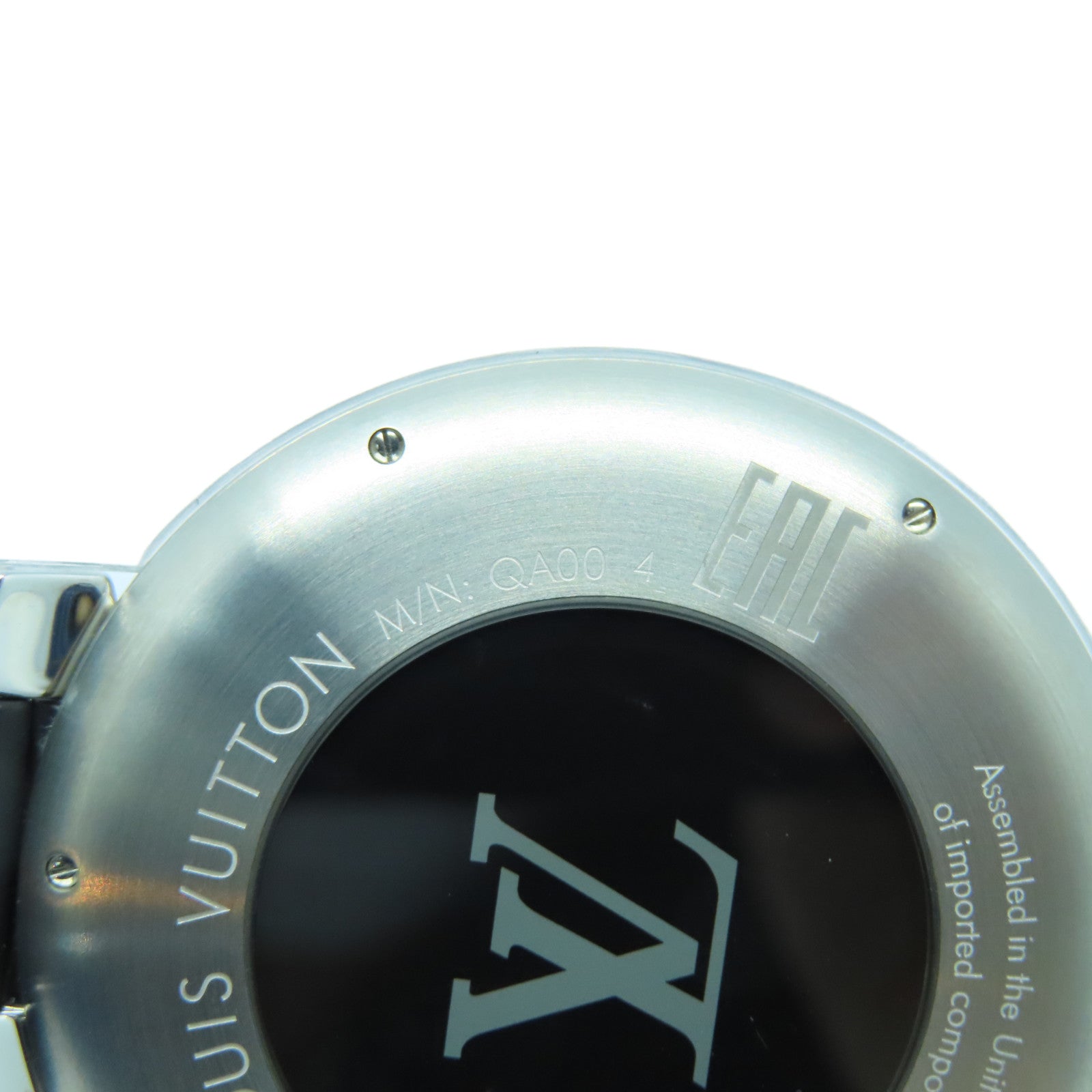 LOUIS VUITTON Tambour Horizon不鏽鋼手錶石英機芯黒色