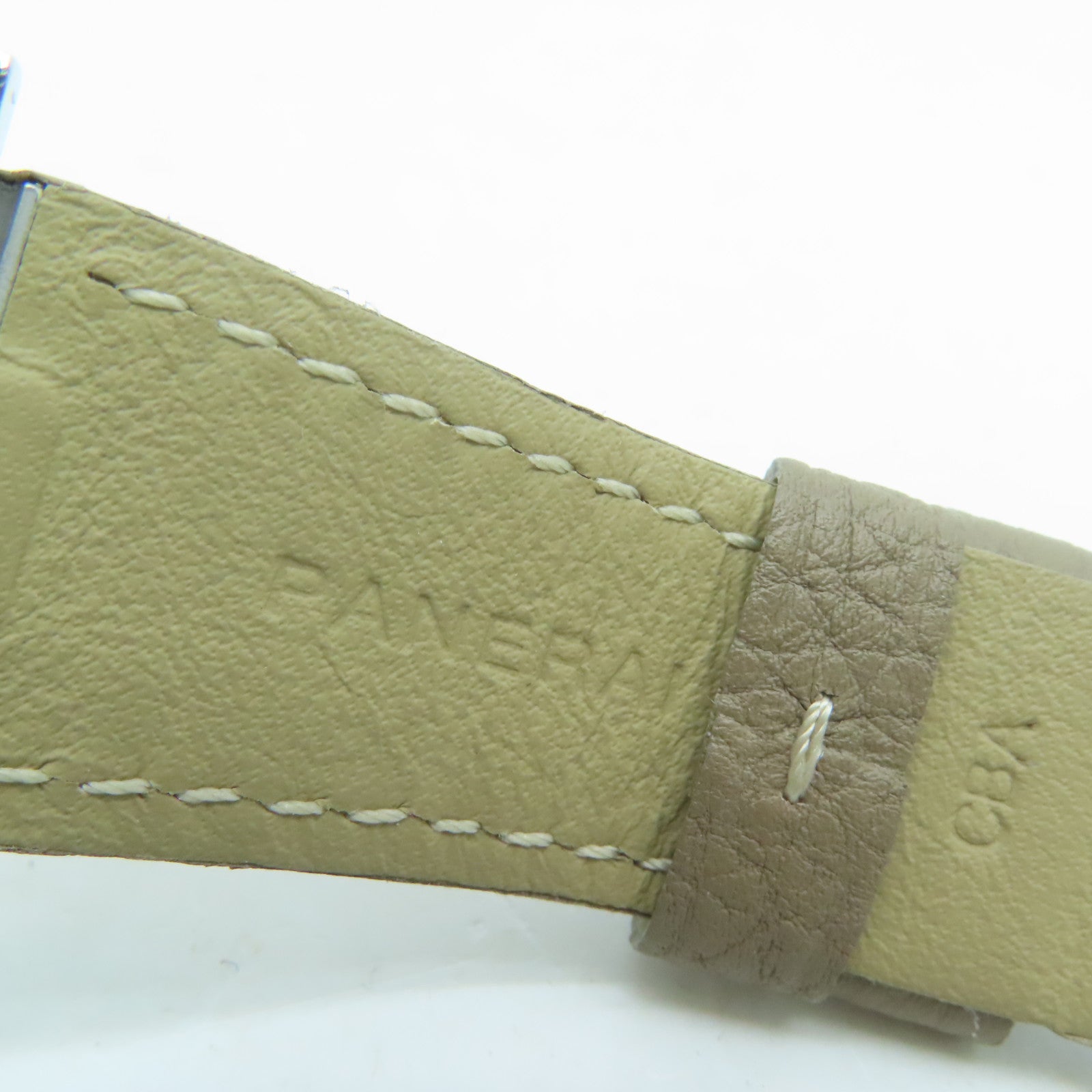 PANERAI Luminor皮革带/不锈钢手表自动机芯米色