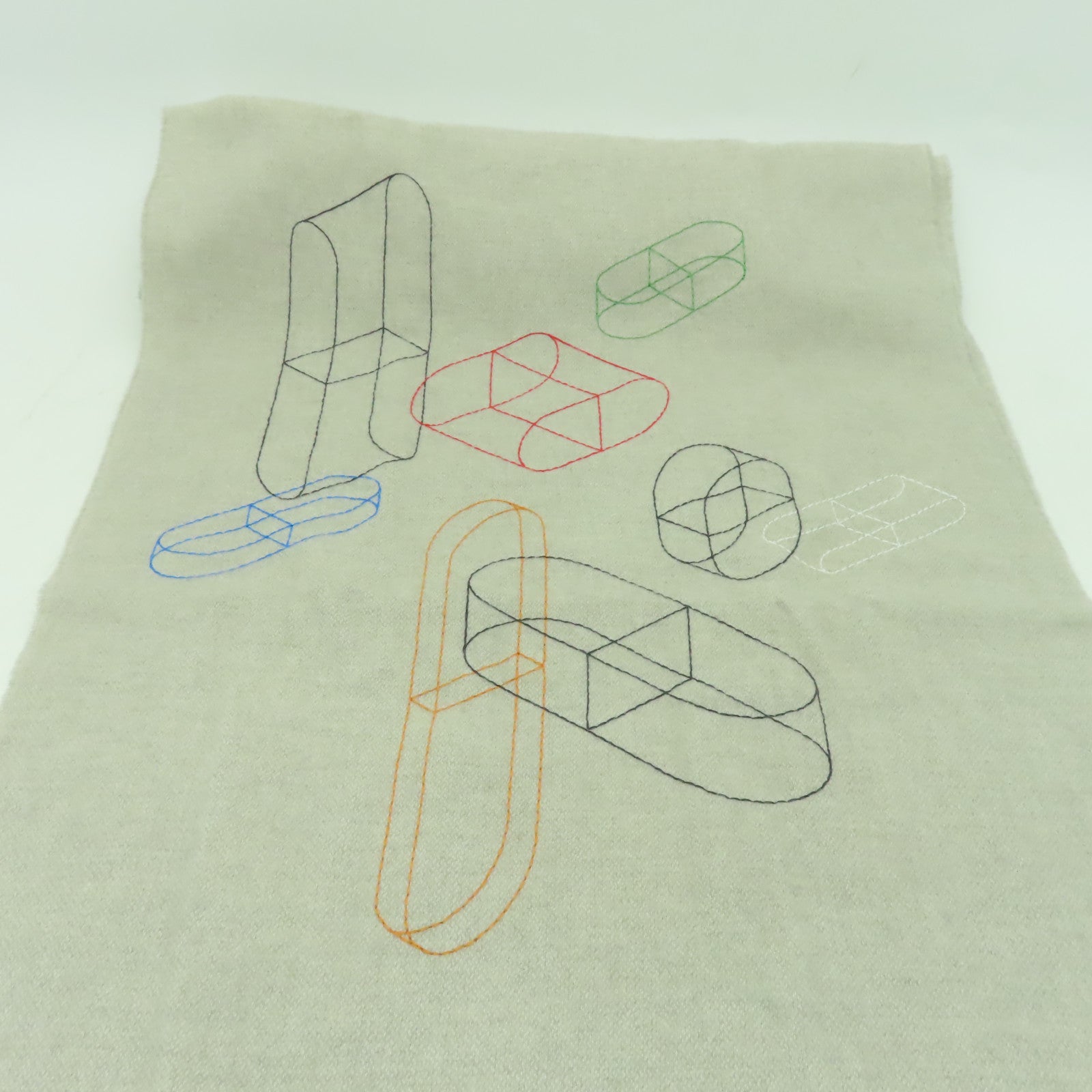 HERMES 羊絨Scarf圍巾米色