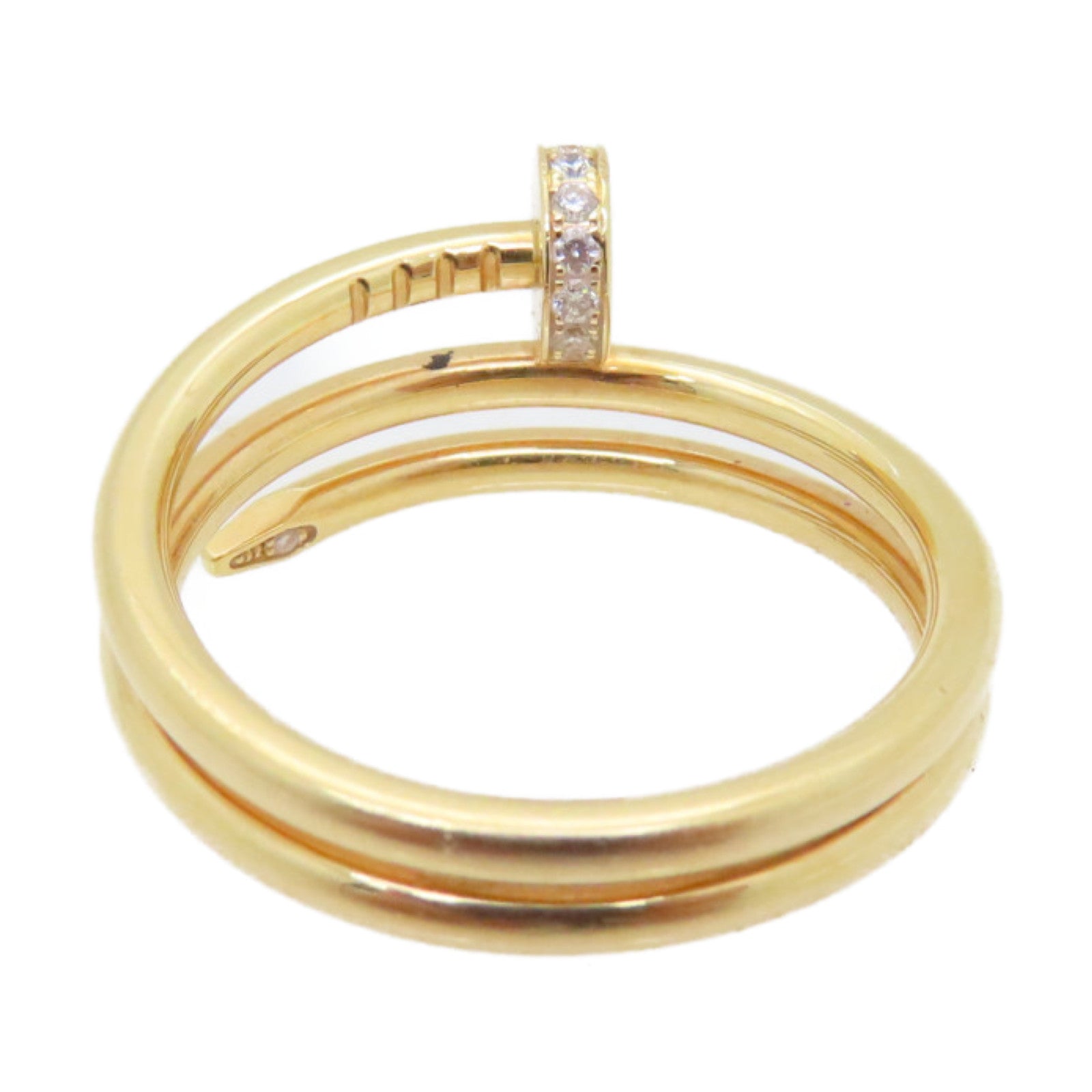 CARTIER 18K Rose Gold Juste un Clou Diamond Ring 0.08ct Diamond Ring