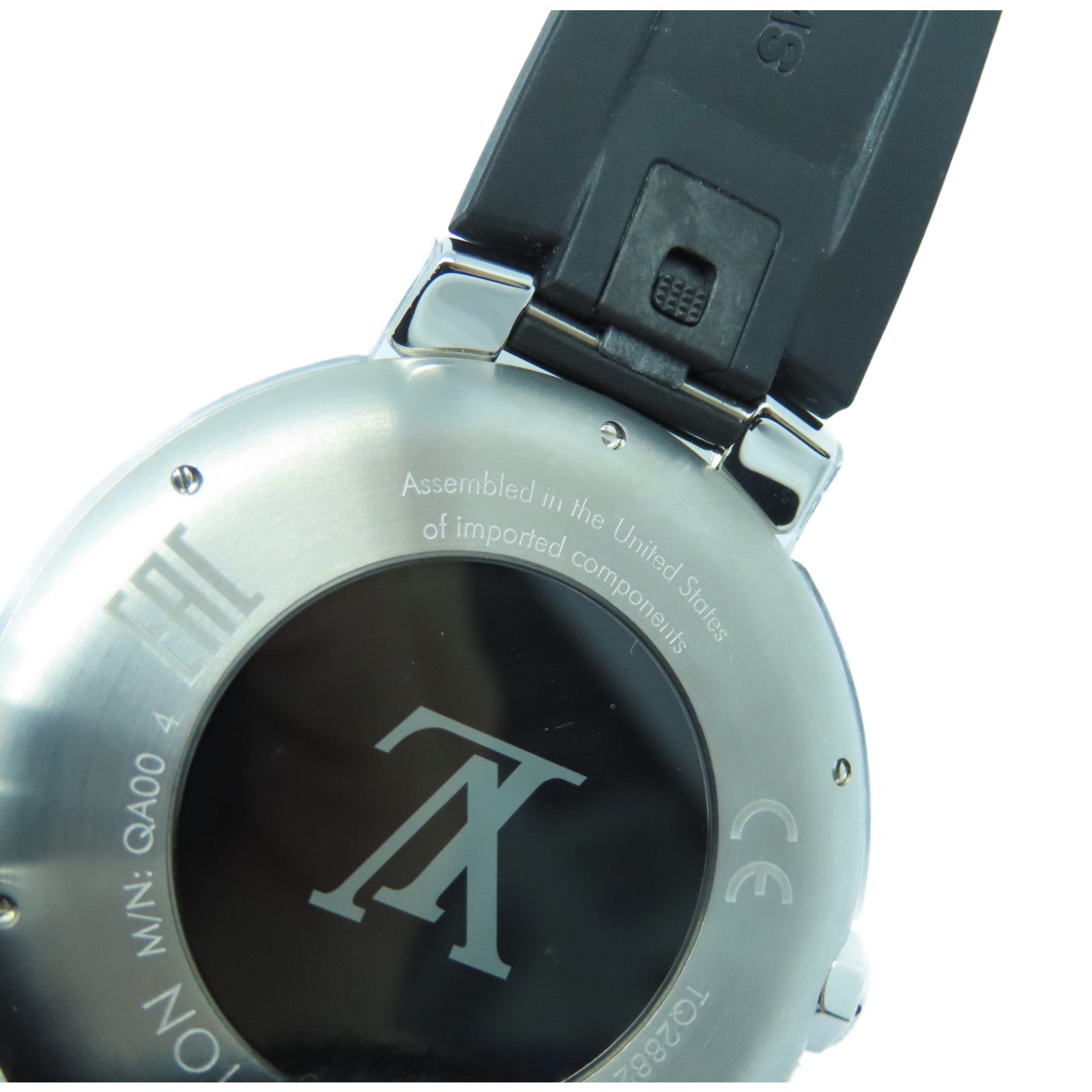 LOUIS VUITTON Tambour Horizon不鏽鋼手錶石英機芯黒色