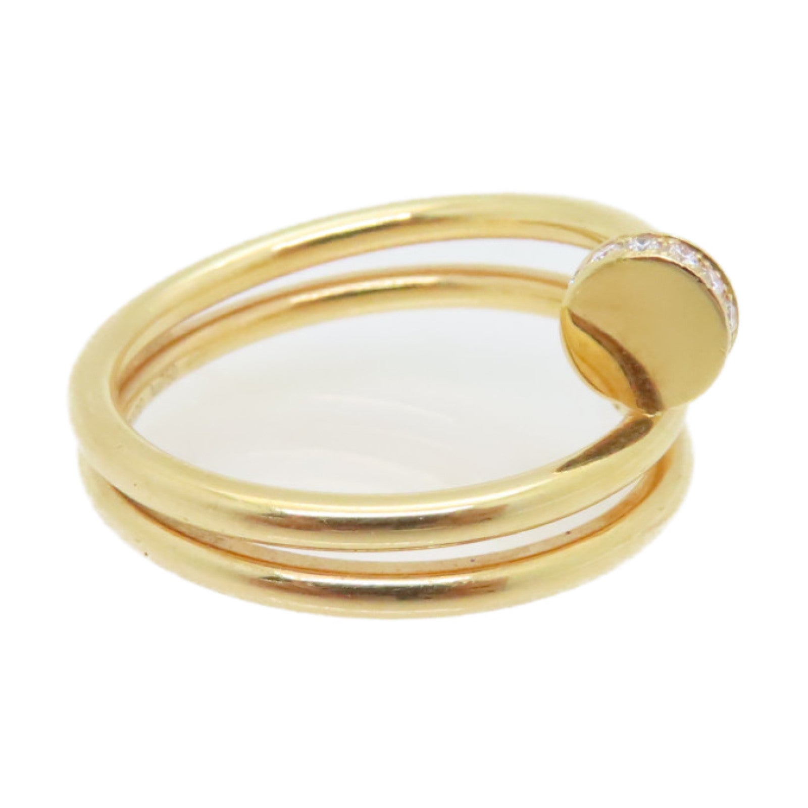 CARTIER 18K Rose Gold Juste un Clou Diamond Ring 0.08ct Diamond Ring
