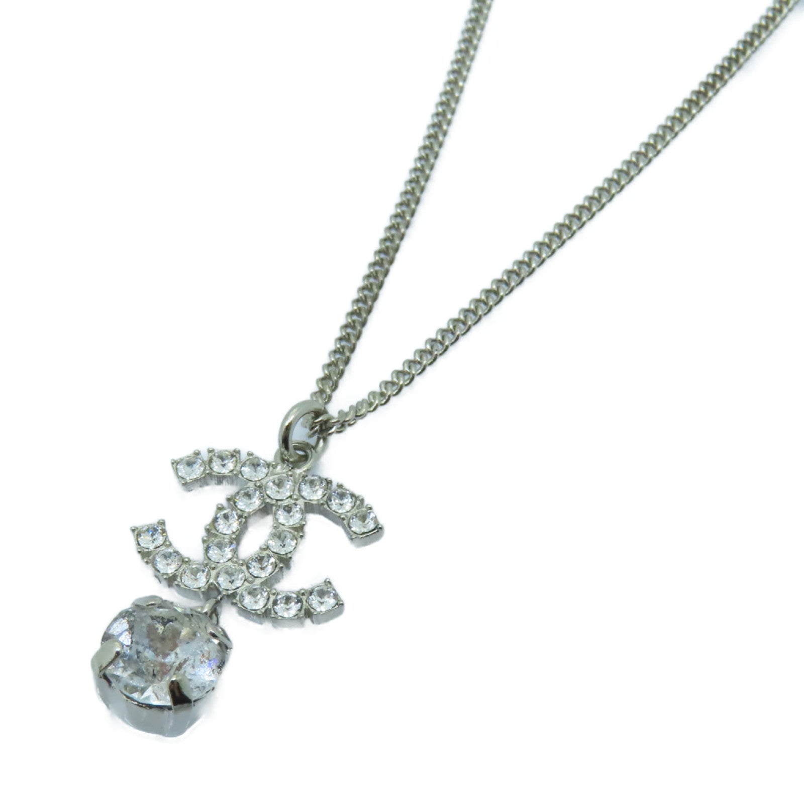 CHANEL PVC/金屬Necklace項鍊銀色/透明