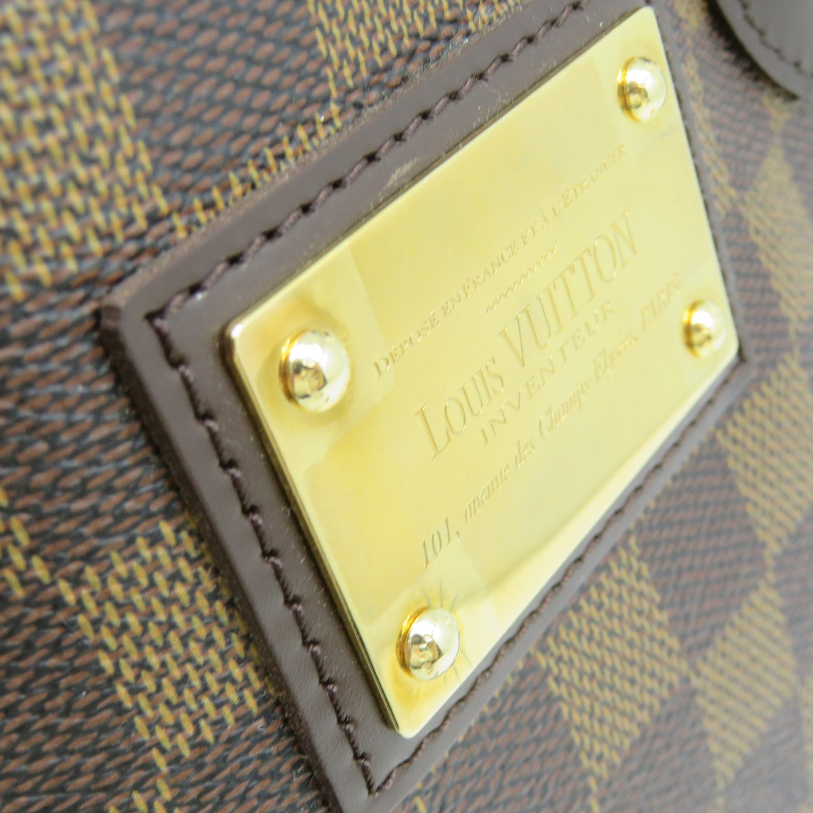 LOUIS VUITTON Damier Hampstead PM Tote Bag brown brown