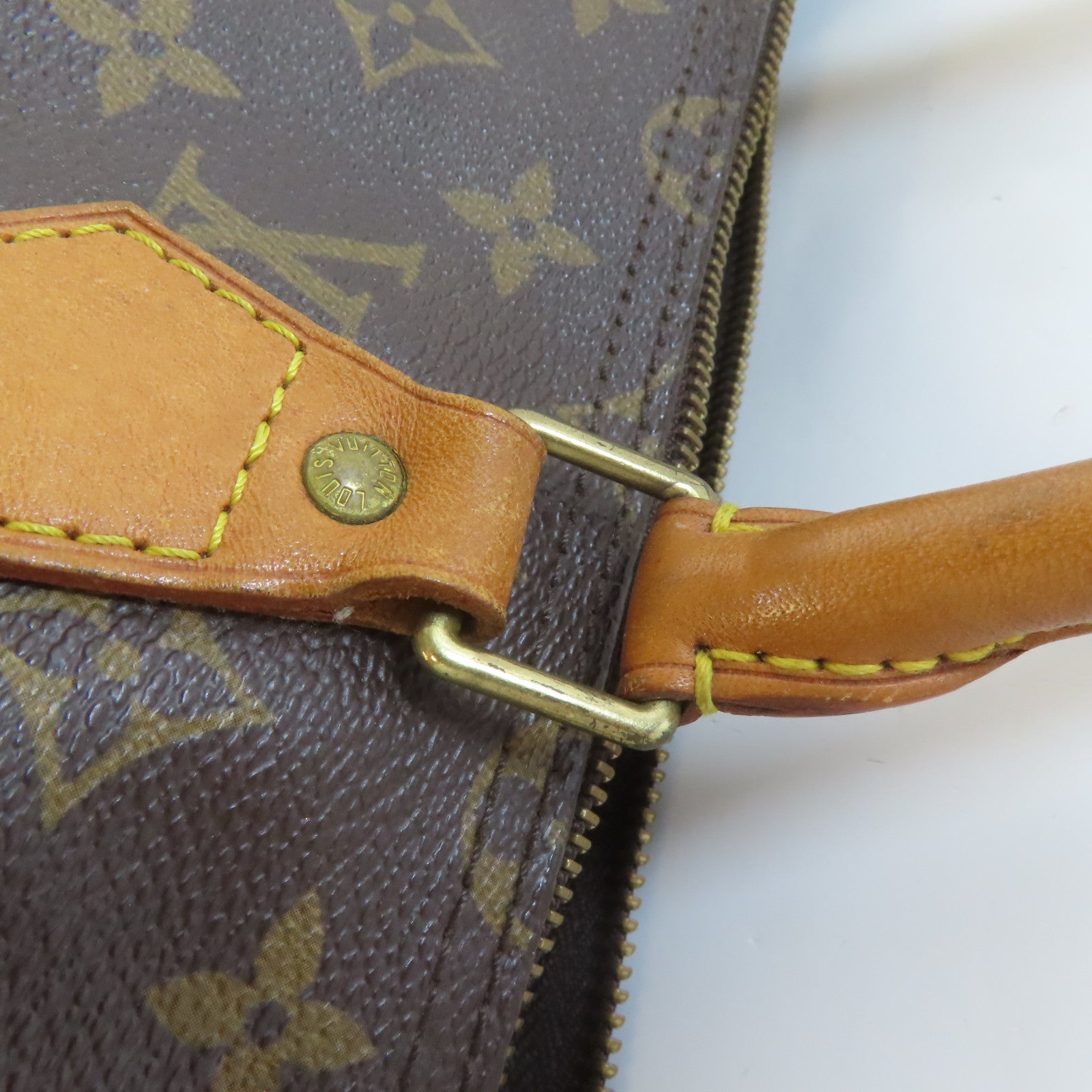 LOUIS VUITTON Monogram Speedy 35金扣手挽袋啡色