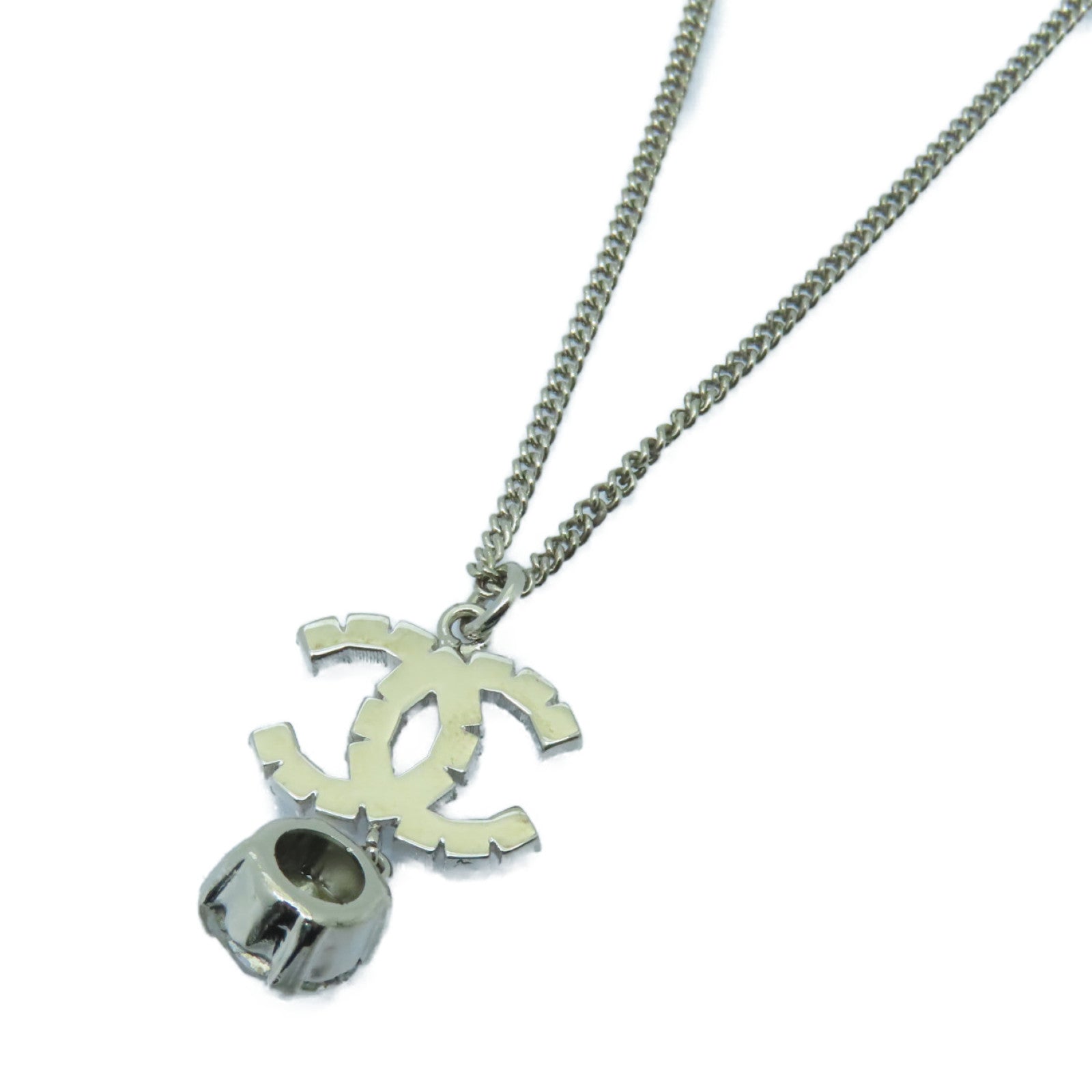 CHANEL PVC/金屬Necklace項鍊銀色/透明