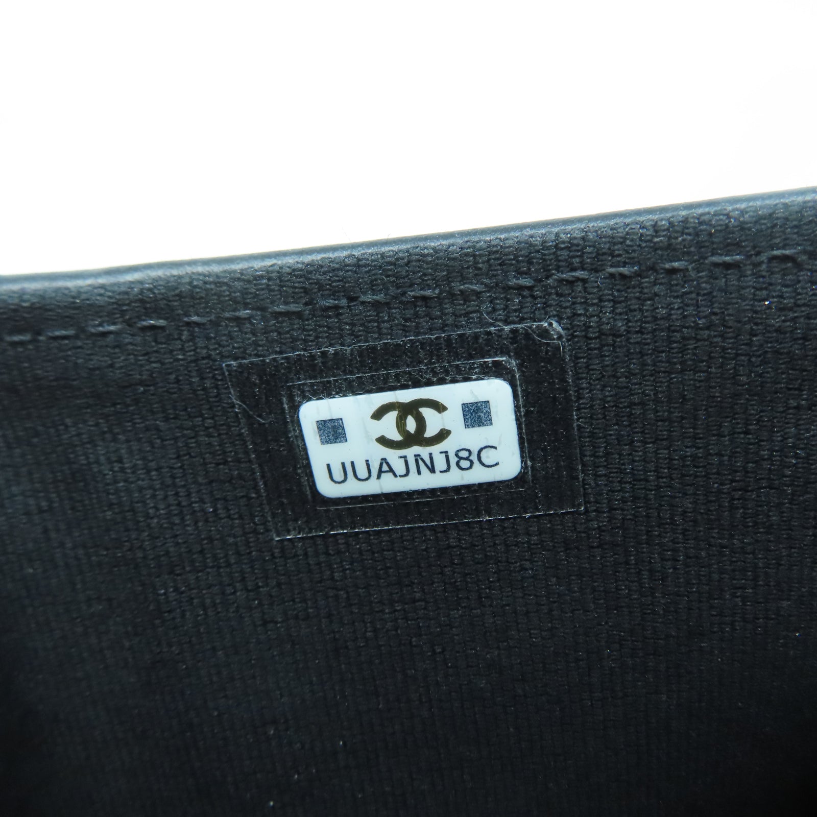 CHANEL 菱格牛皮皮革Wallet金扣錢包黑色