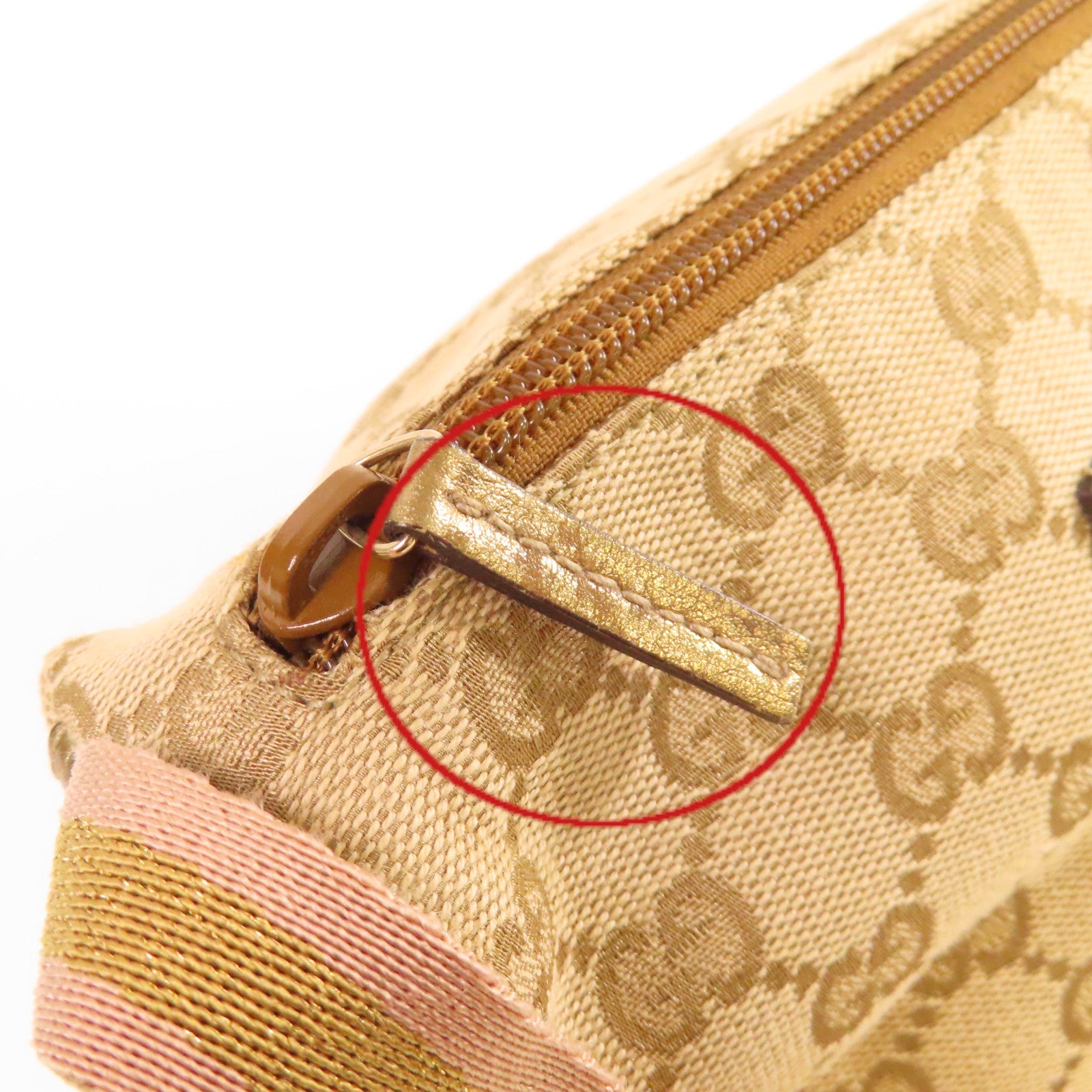 GUCCI GG帆布Hand Bag手挽袋啡色/粉紅色