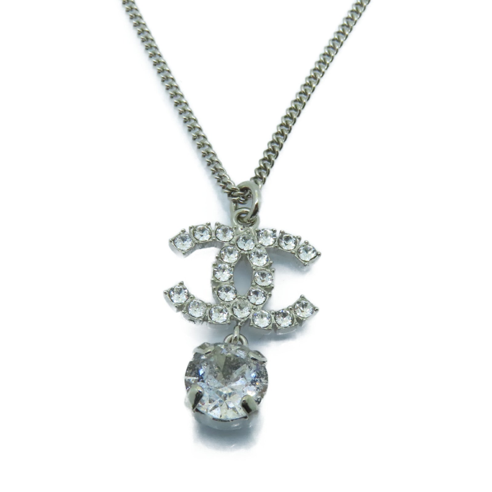 CHANEL PVC/金屬Necklace項鍊銀色/透明