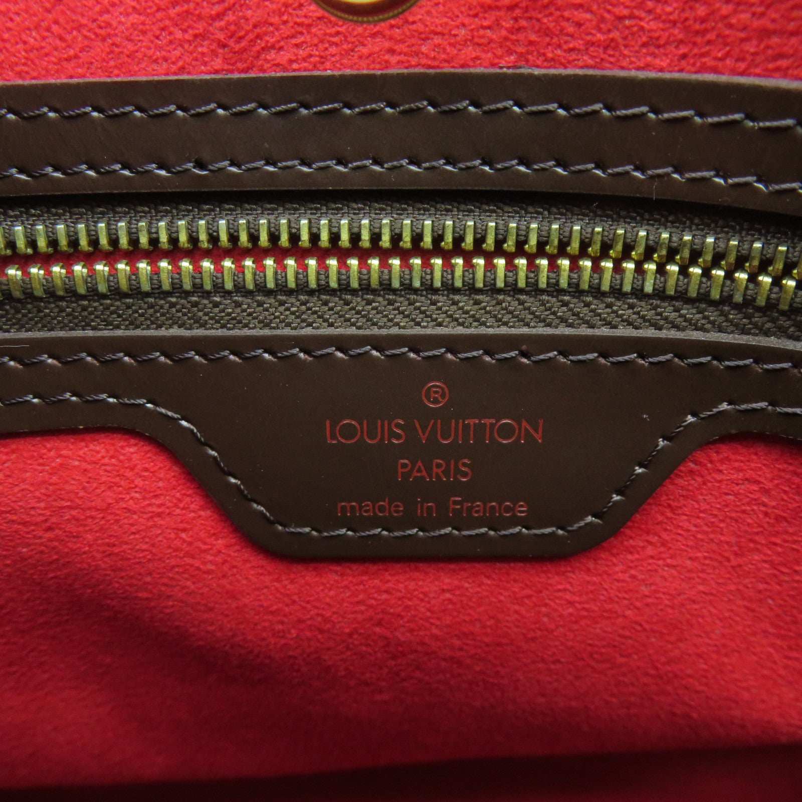 LOUIS VUITTON Damier Hampstead PM Tote Bag brown brown