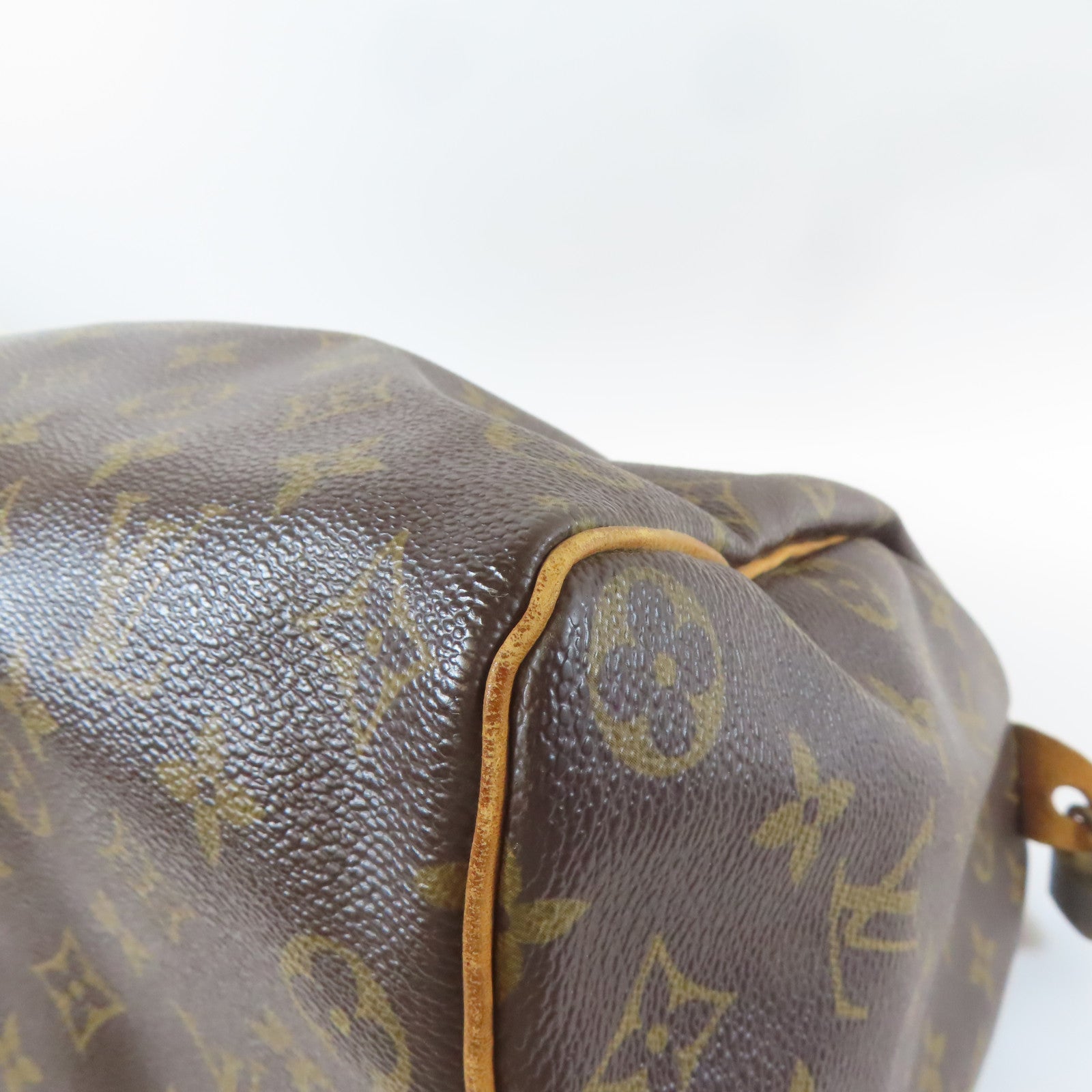 LOUIS VUITTON Monogram Speedy 35金扣手挽袋啡色