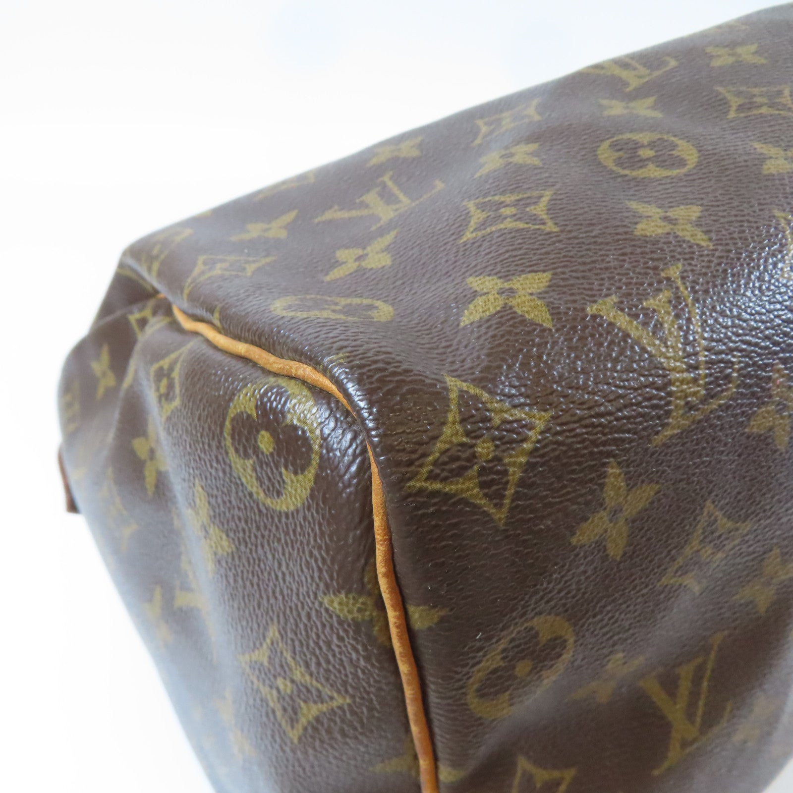 LOUIS VUITTON Monogram Speedy 35金扣手挽袋啡色