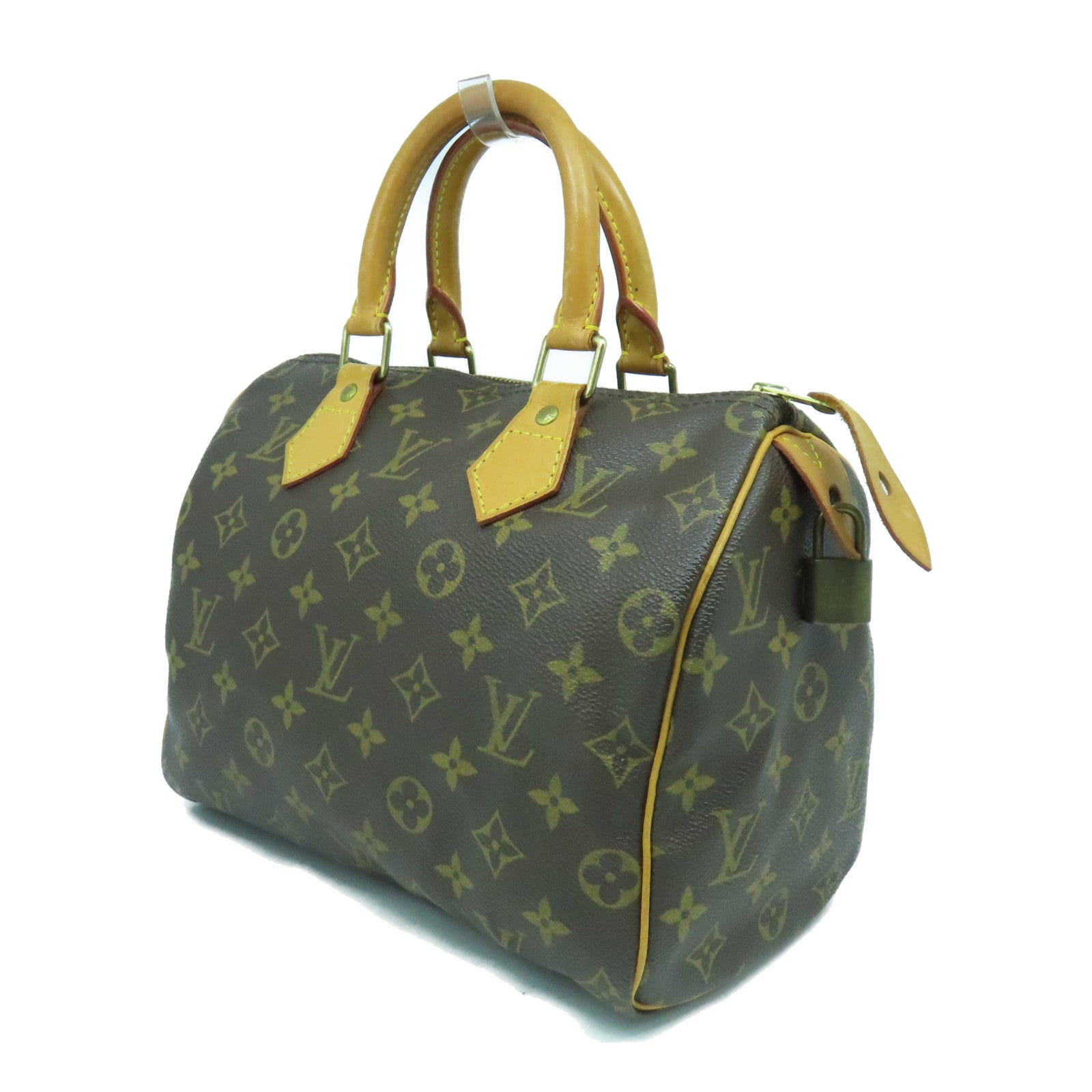 LOUIS VUITTON Monogram Speedy 25金扣手挽袋啡色