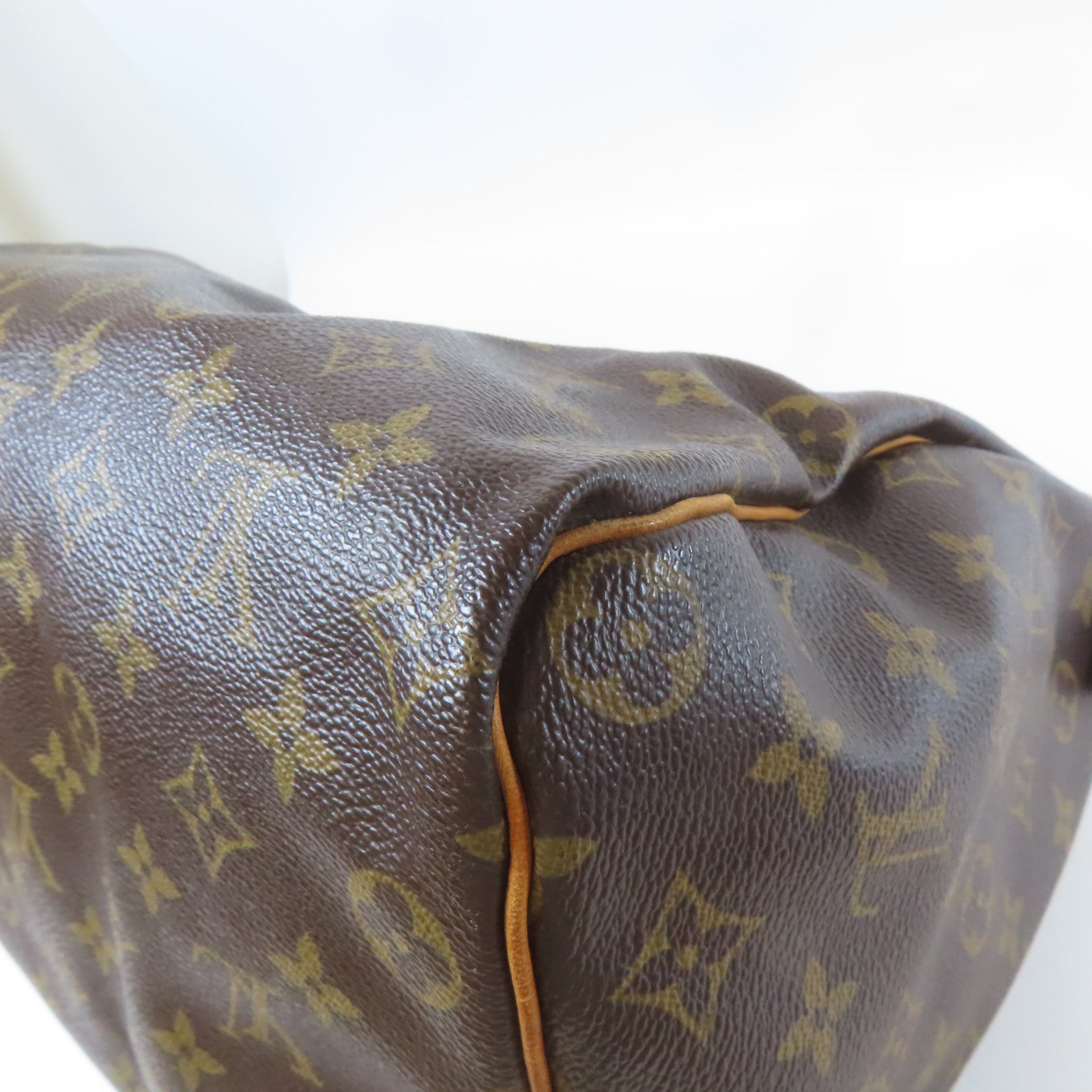 LOUIS VUITTON Monogram Speedy 35金扣手挽袋啡色