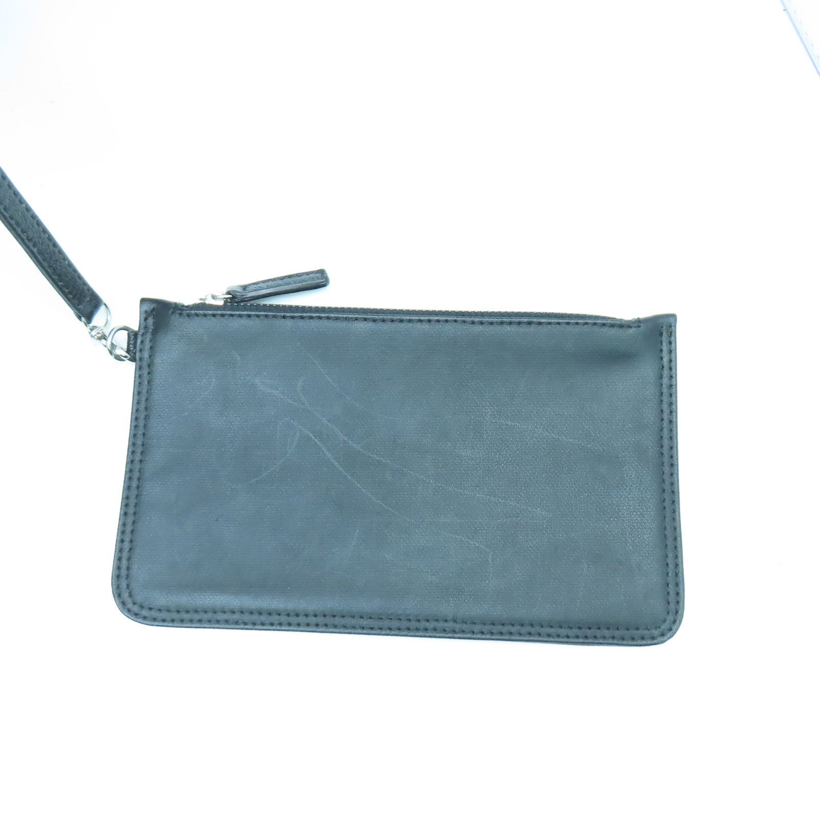 CHANEL 菱格皮革/帆布Tote Bag銀扣手挽袋黑色