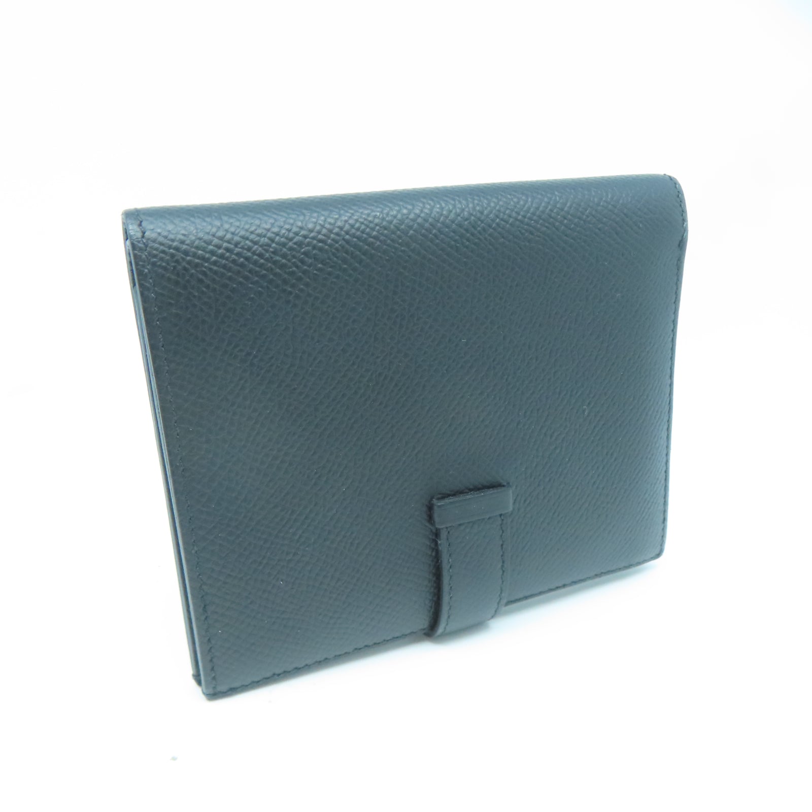 HERMES Veau Epsom皮革Bearn Wallet金扣錢包黑色
