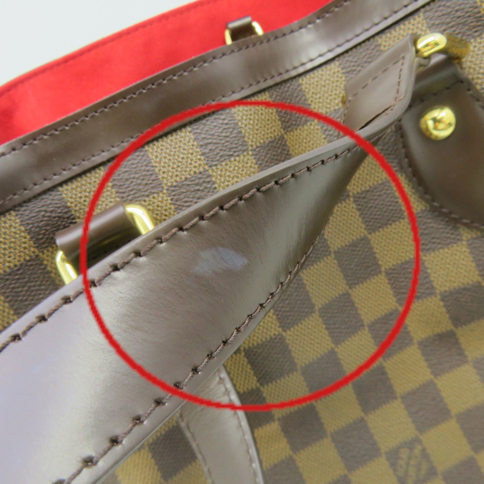 LOUIS VUITTON Damier Hampstead PM Tote Bag brown brown