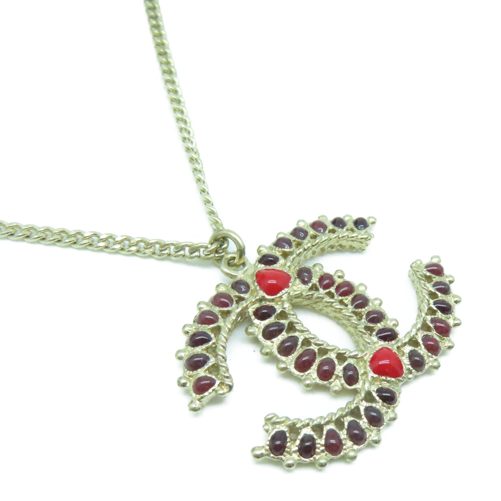 CHANEL 金属Necklace金扣项链金色