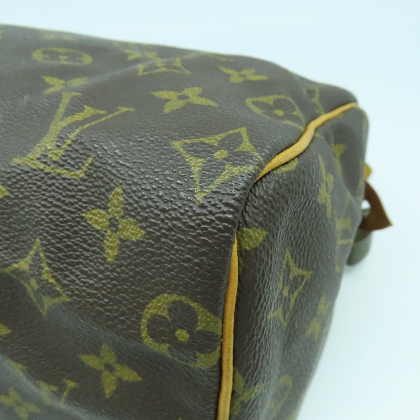 LOUIS VUITTON Monogram Speedy 25金扣手挽袋啡色