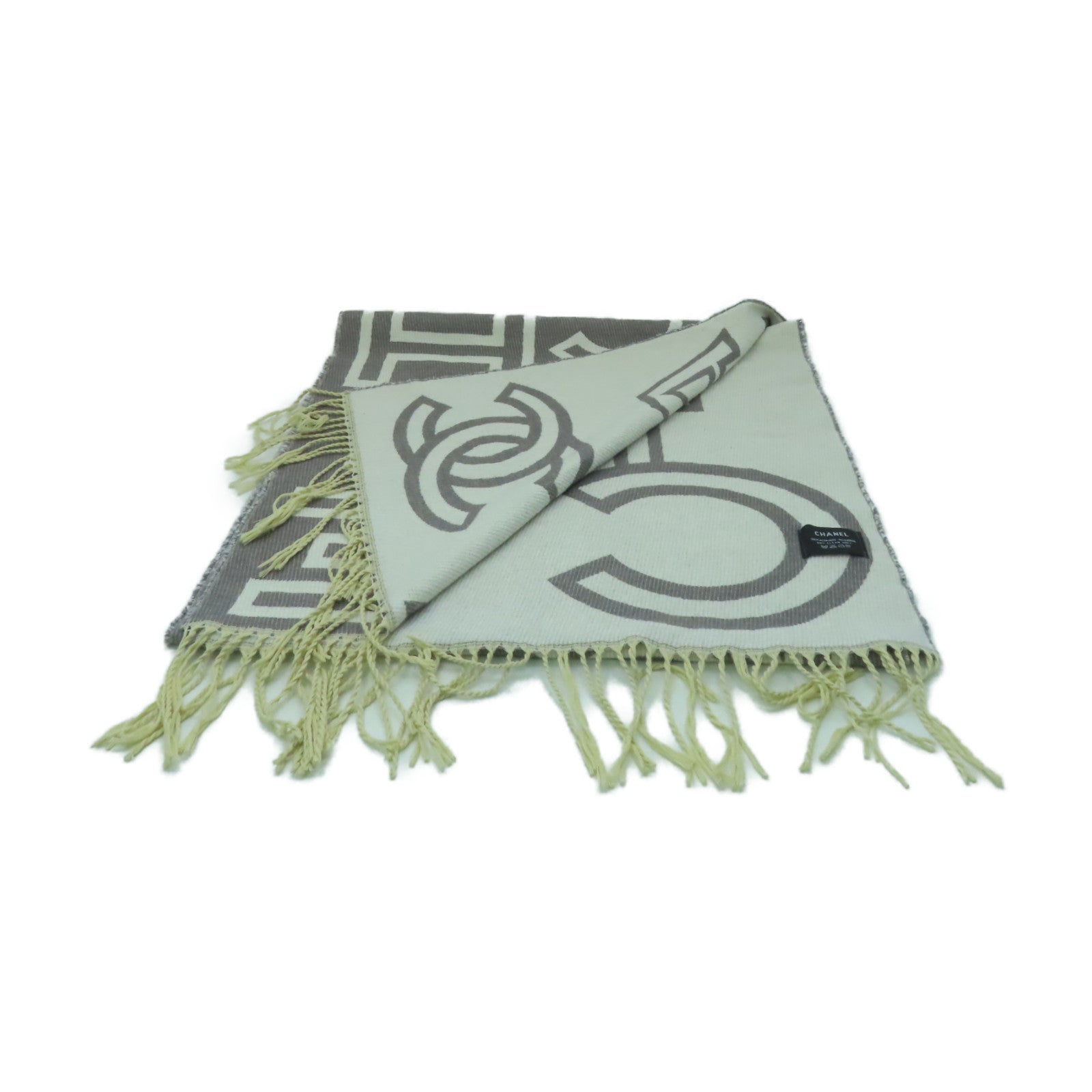 CHANEL 羊絨Scarf圍巾灰色