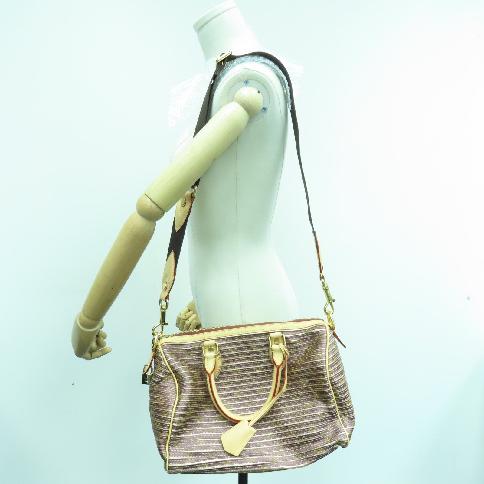 LOUIS VUITTON 【激減優惠】Monogram-Canvas Eden Speedy 30金扣手挽肩背兩用袋紫色