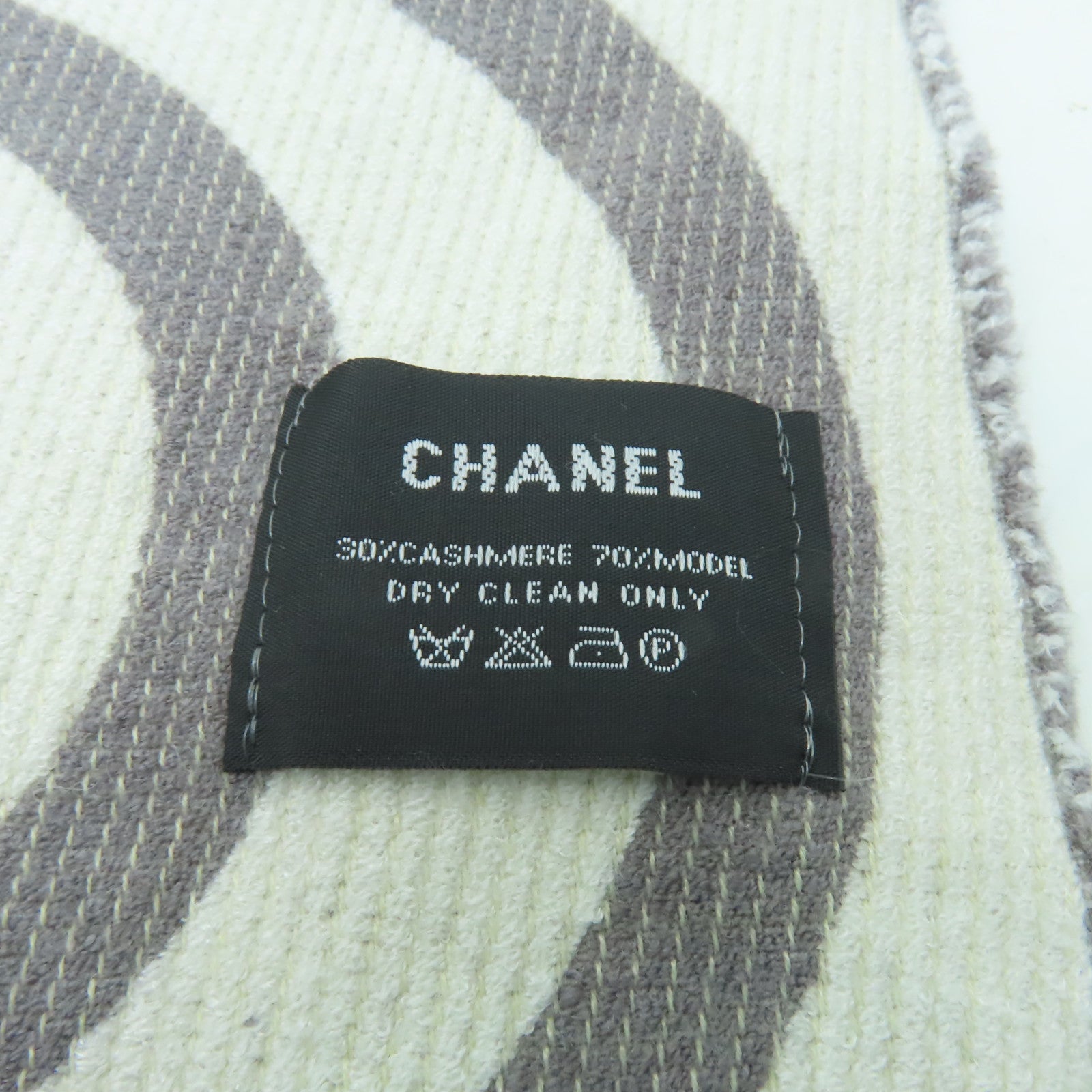 CHANEL 羊絨Scarf圍巾灰色