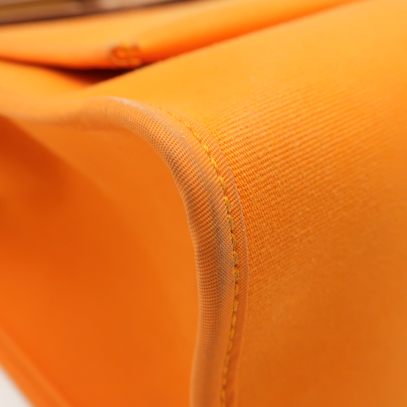 HERMES 帆布Herbag PM銀扣手挽肩背兩用袋橙色