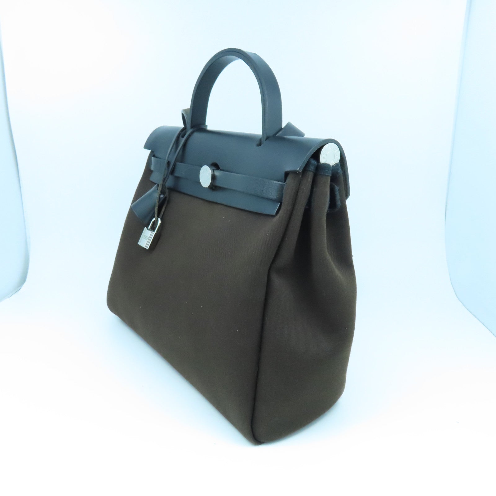 HERMES 帆布Herbag PM Ebene啡色