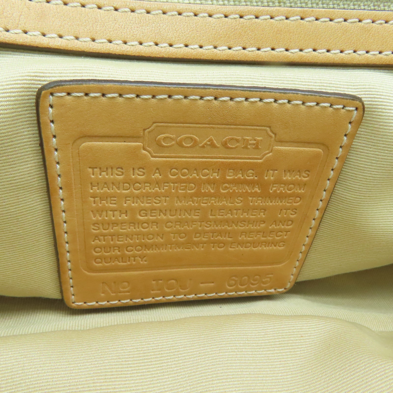 COACH 帆布Shoulder Bag银扣肩背袋红色/啡色