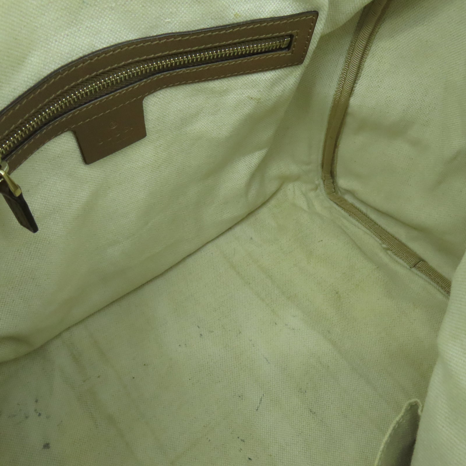 GUCCI 帆布2 Way Shoulder金扣手挽袋啡色/粉紅色