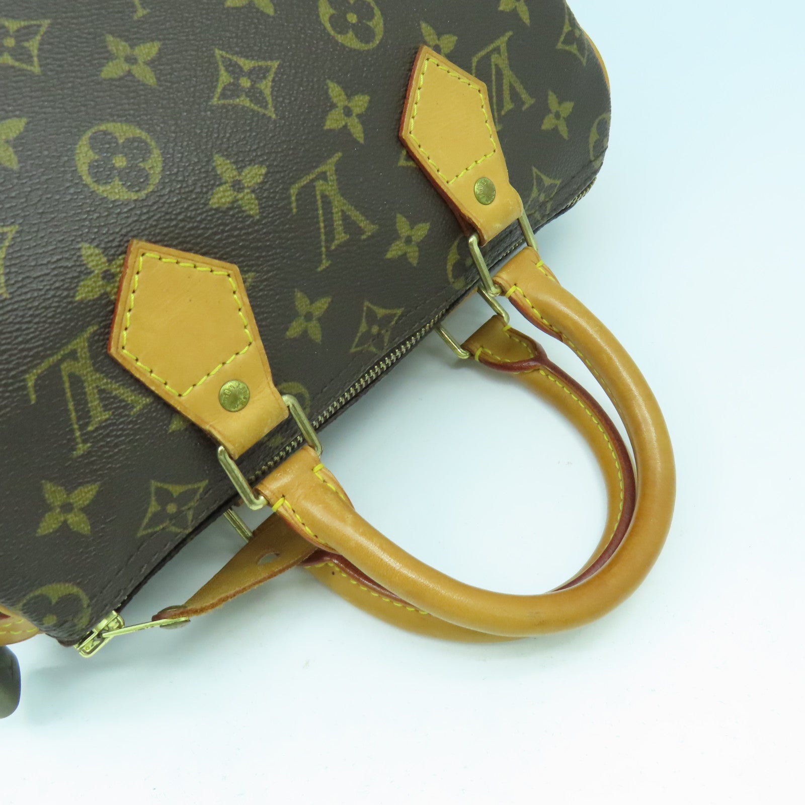 LOUIS VUITTON Monogram Speedy 25金扣手挽袋啡色