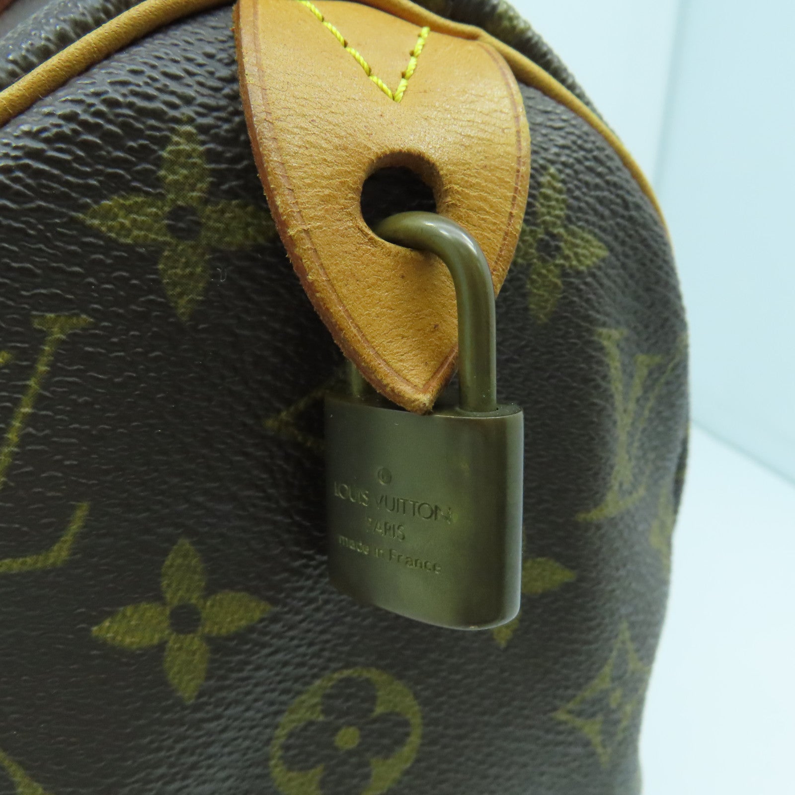 LOUIS VUITTON Monogram Speedy 25金扣手挽袋啡色