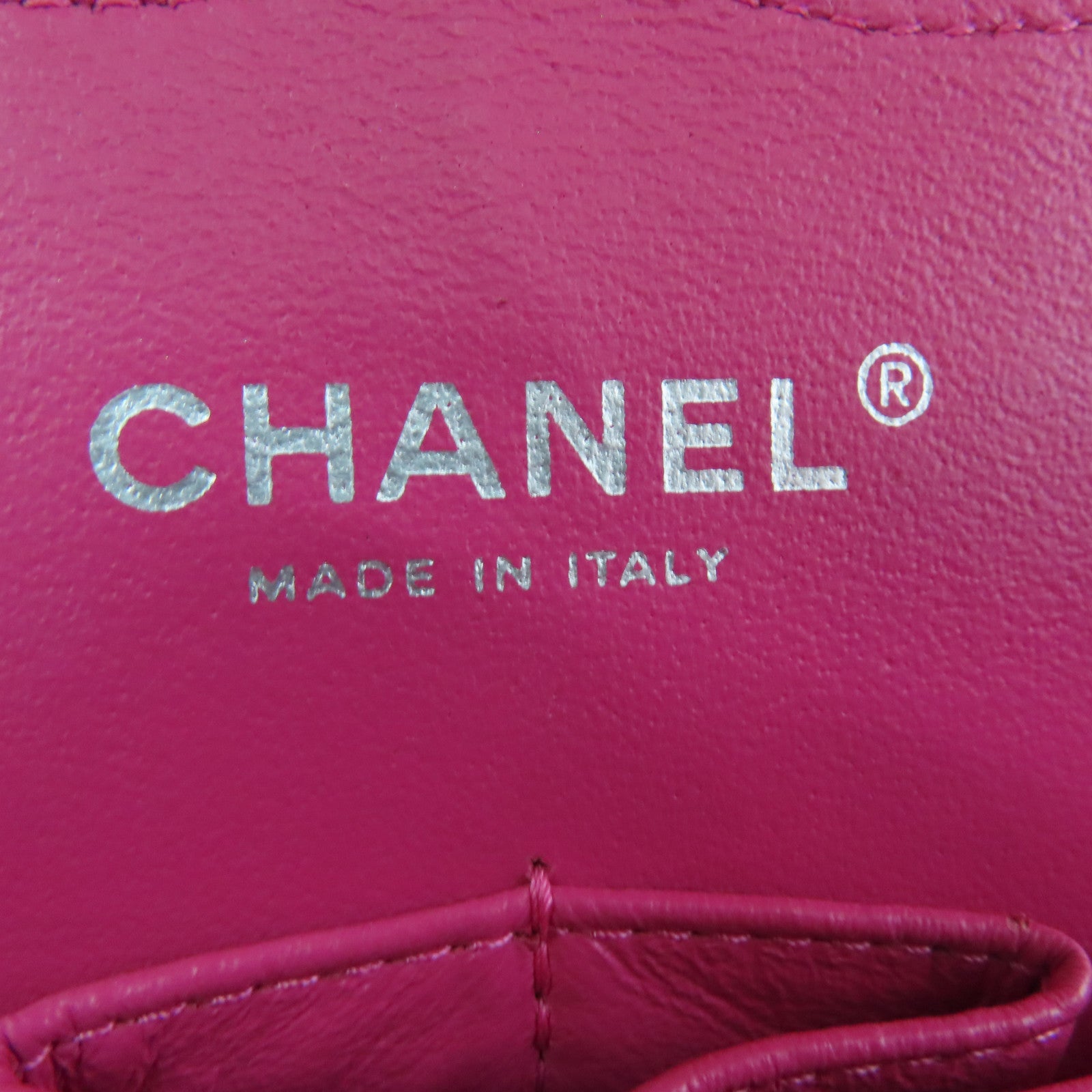 CHANEL 【激減優惠】菱格漆皮皮革Chain Shoulder銀扣鏈帶肩背袋紅色