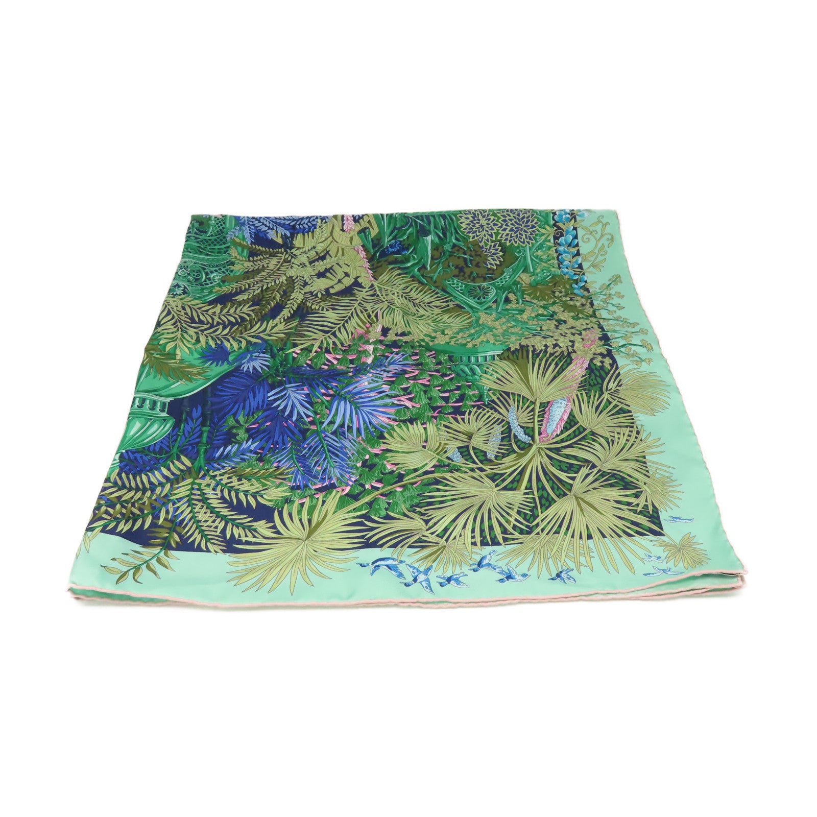 HERMES 【激減優惠】絲質Scarf 90x90絲巾綠色/藍色/彩色