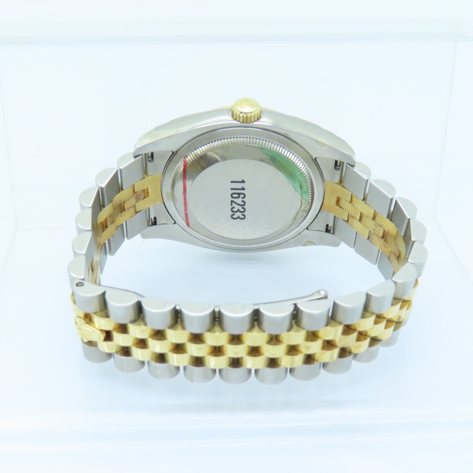 ROLEX Oyster Perpetual 18K黄金/不锈钢手表自动机芯金色