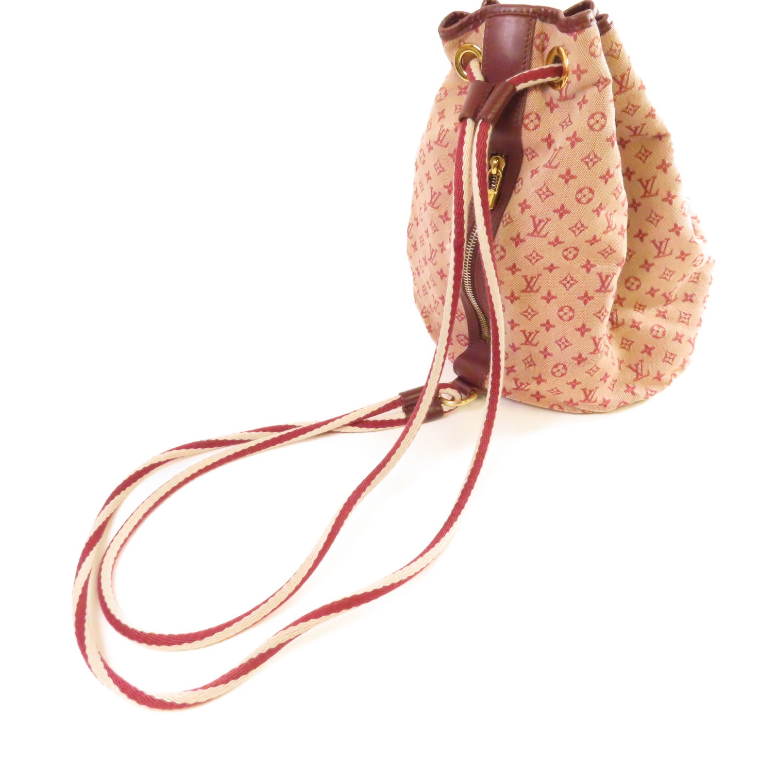 LOUIS VUITTON Monogram Mini Betsy Rucksack金扣背包紅色