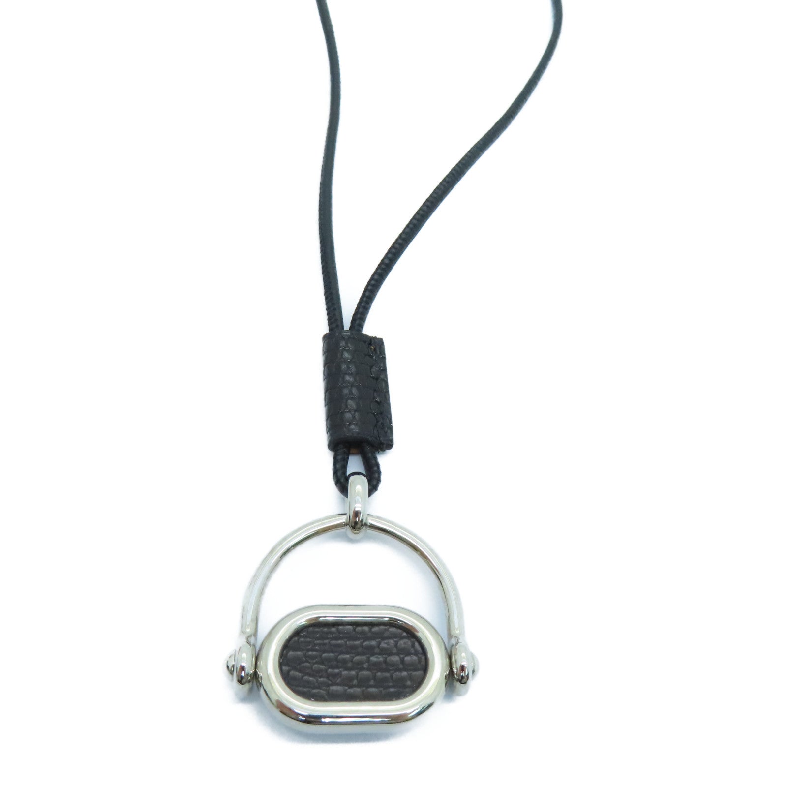 HERMES 金属Necklace颈錬黑色银色