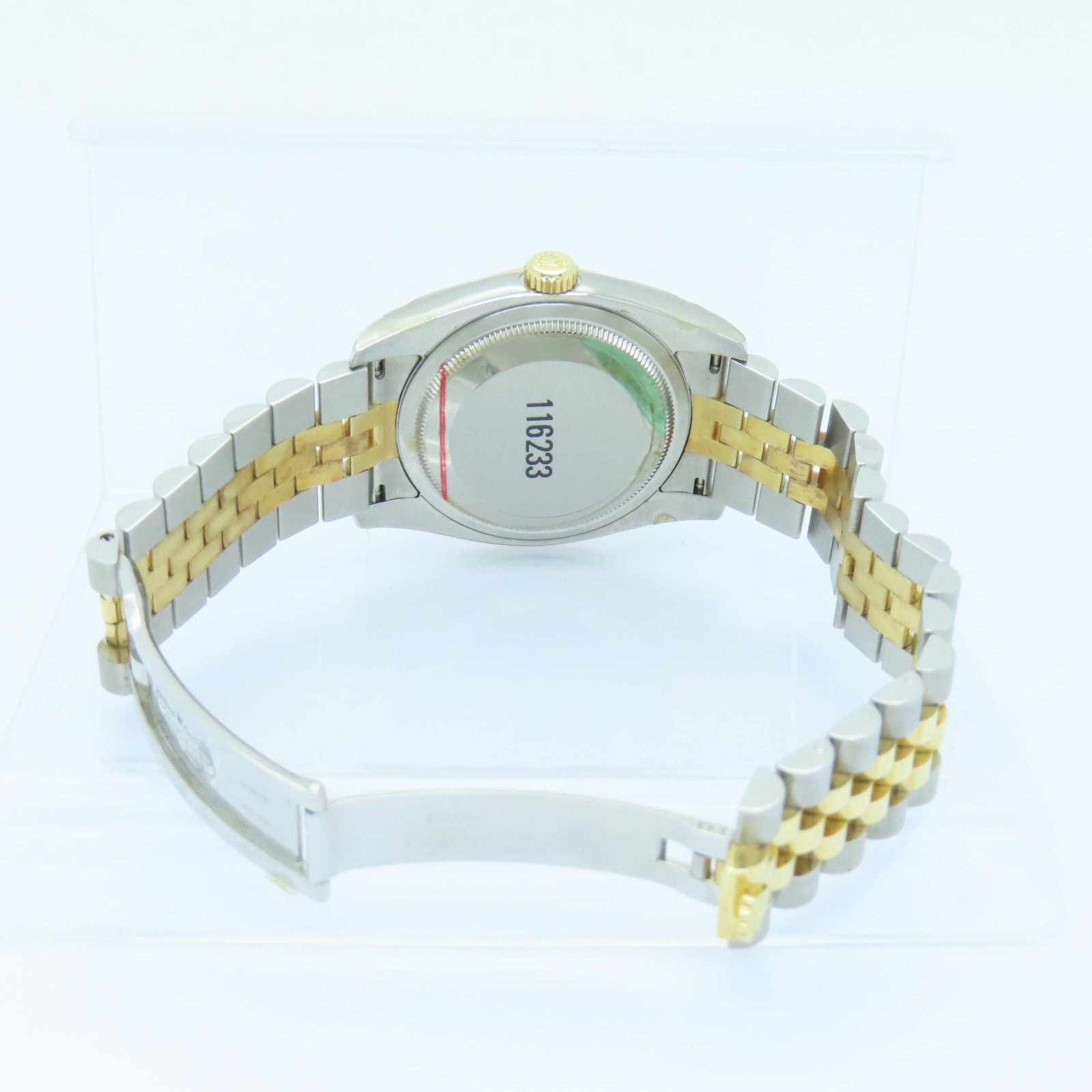 ROLEX Oyster Perpetual 18K黄金/不锈钢手表自动机芯金色