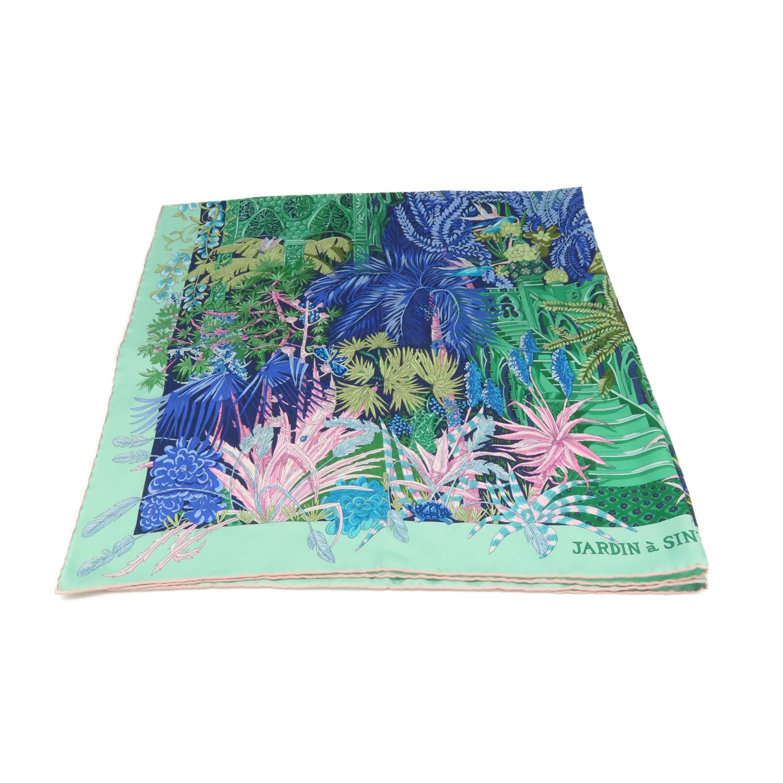 HERMES 【激減優惠】絲質Scarf 90x90絲巾綠色/藍色/彩色