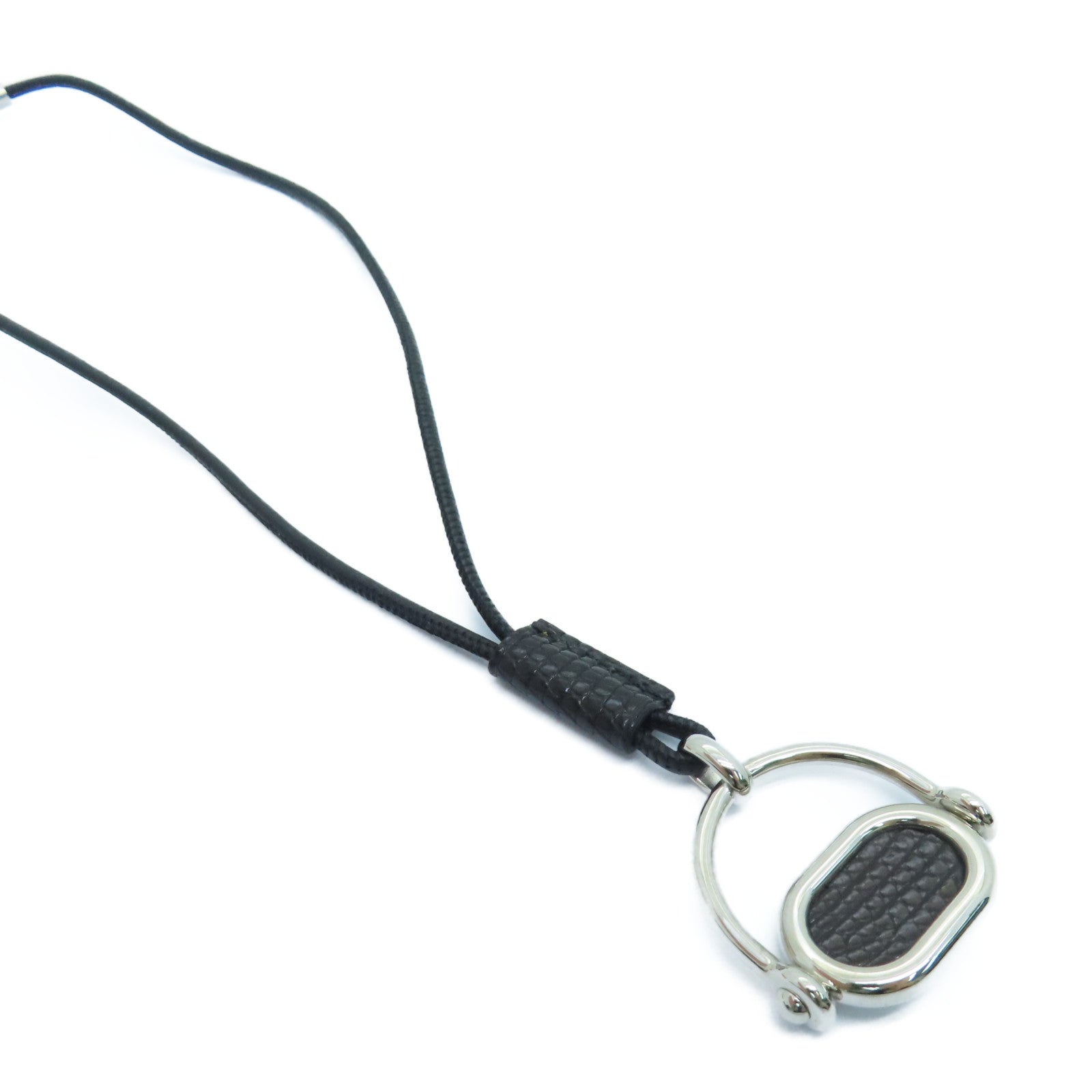 HERMES 金属Necklace颈錬黑色银色