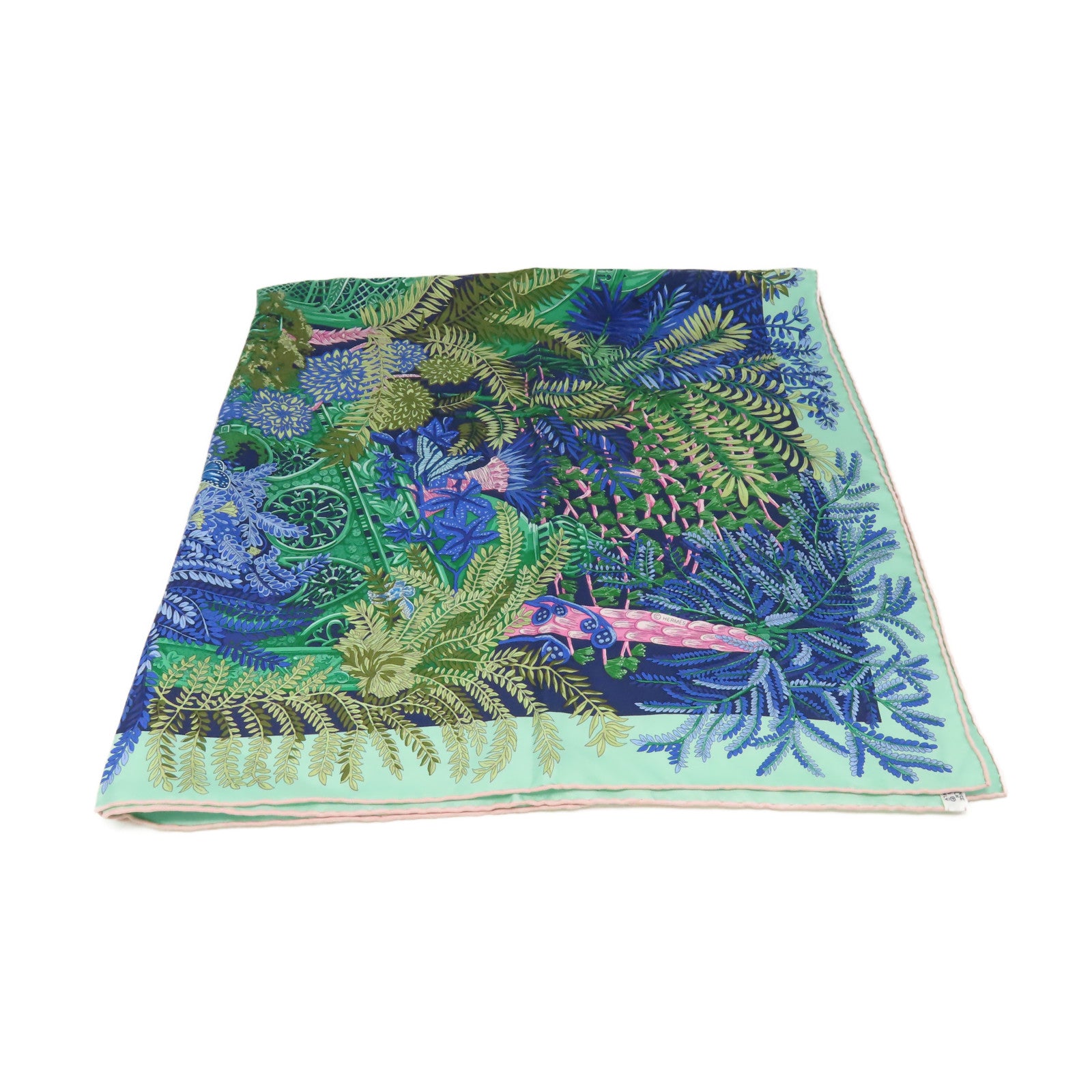 HERMES 【激減優惠】絲質Scarf 90x90絲巾綠色/藍色/彩色