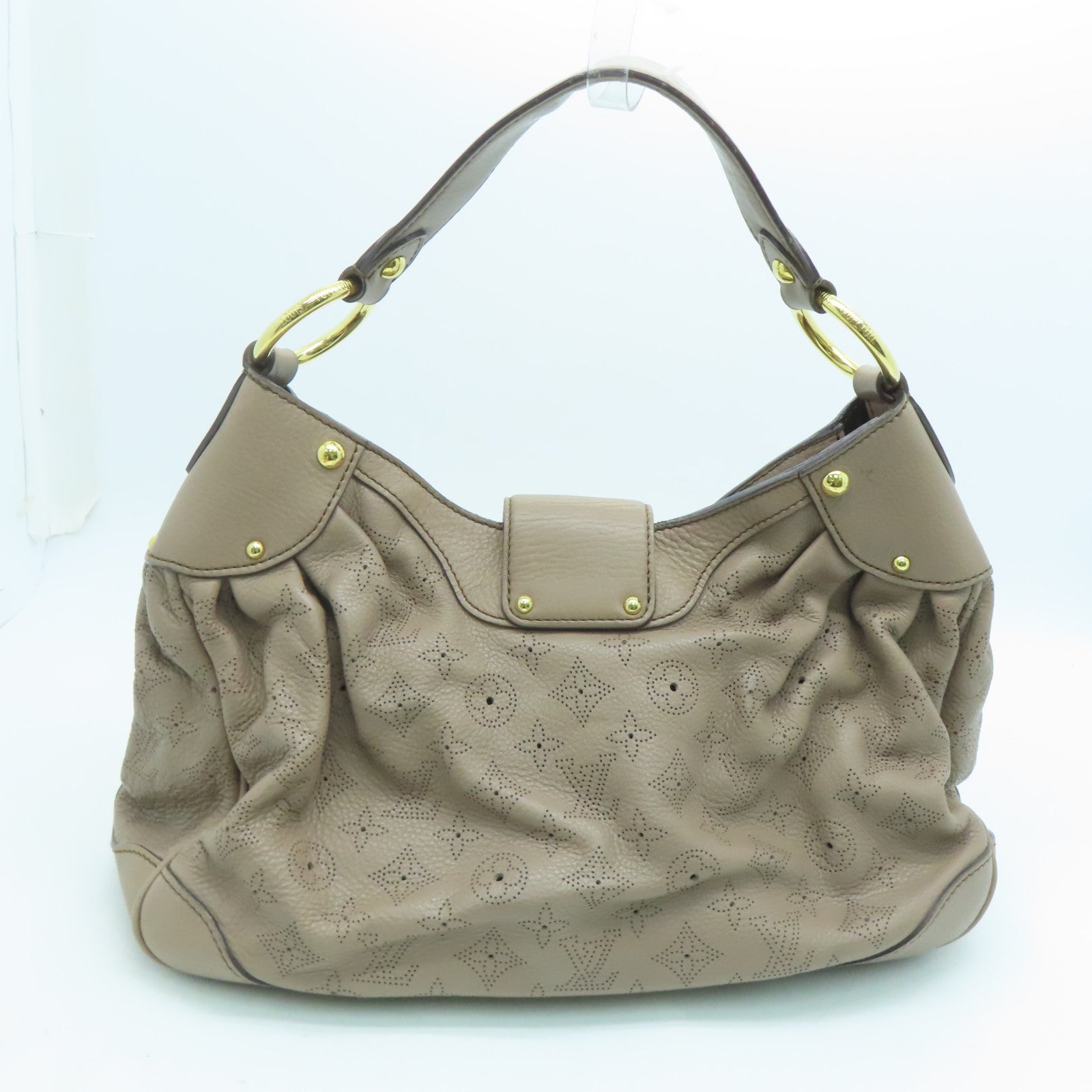 LOUIS VUITTON Mahina Solar PM Shoulder Bag金扣肩背袋杏色