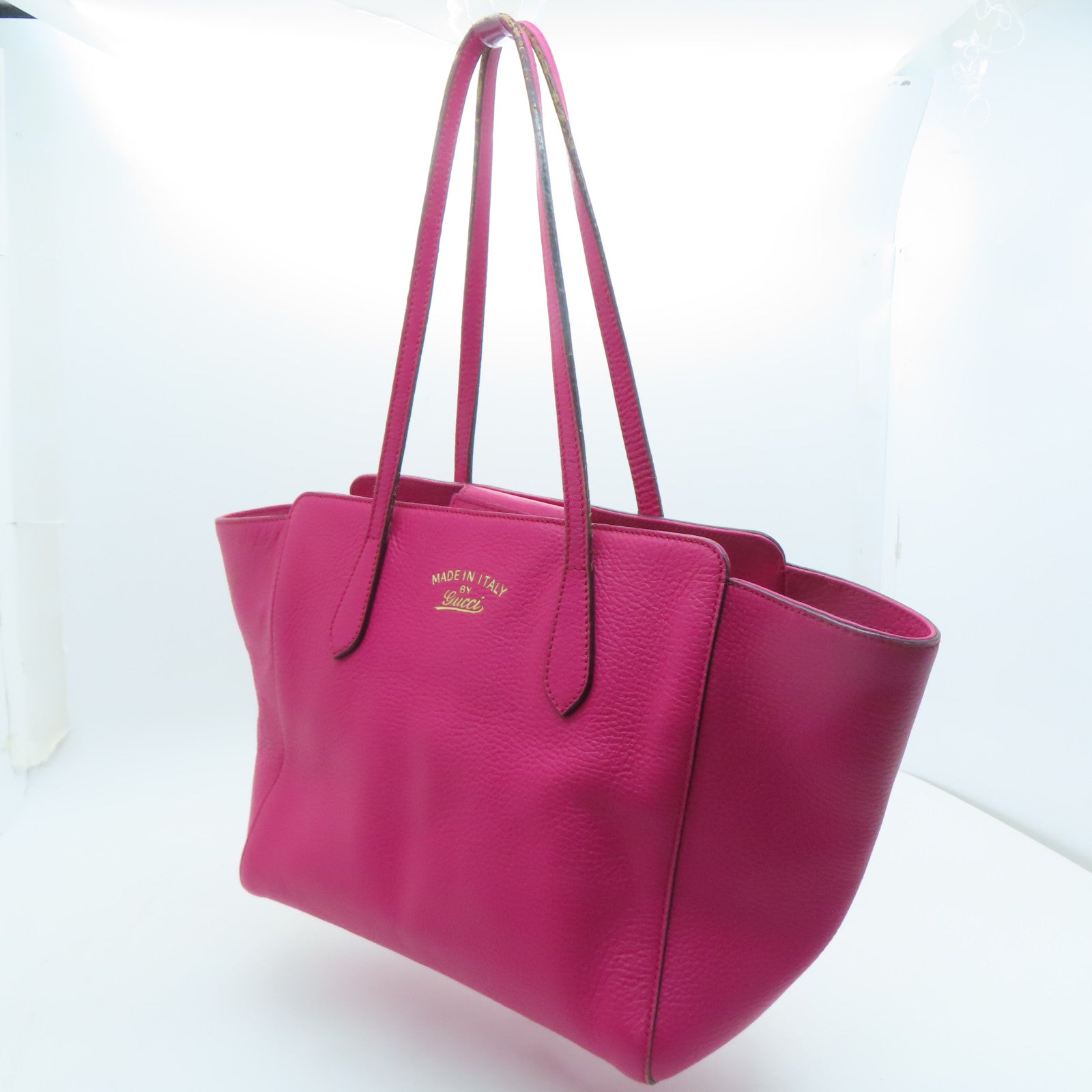 GUCCI cowhide leather Tote Bag hand bag pink
