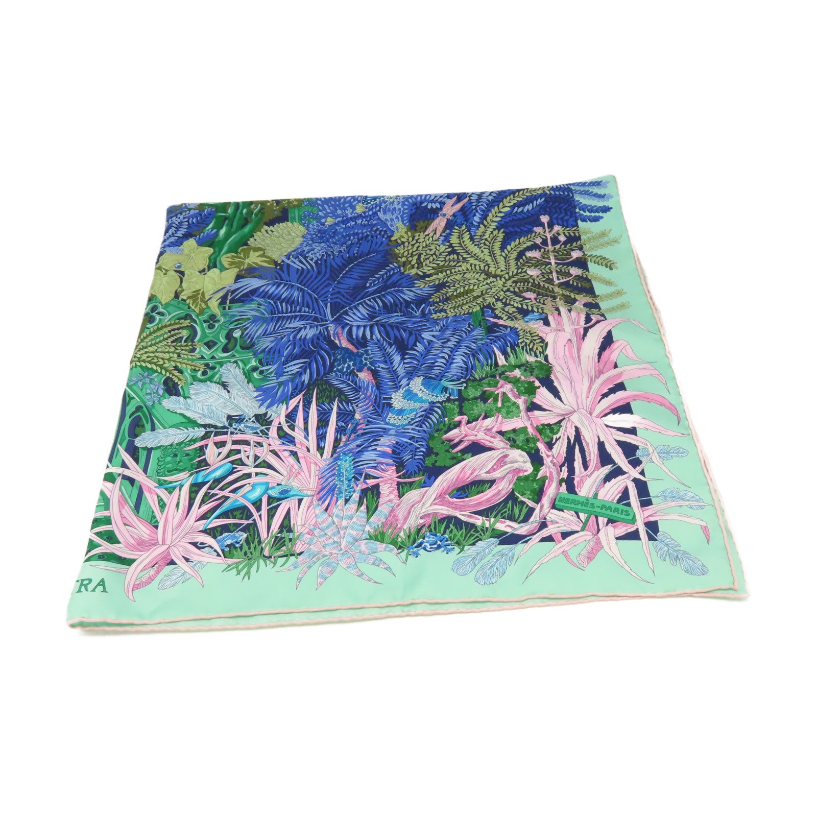 HERMES 【激減優惠】絲質Scarf 90x90絲巾綠色/藍色/彩色